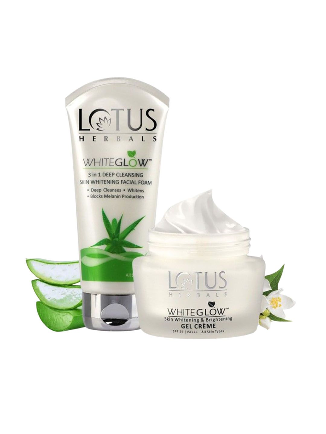 Lotus Herbals Set Of 2 Whiteglow 3 In 1 Deep Facial Foam 100 g & Gel Cream 60 g-picture-18