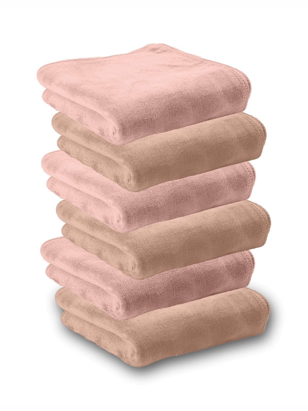 HOUSSE 6 Pieces Peach 450 GSM Ultra Absorbent Super Soft Quick Dry Face Towels-picture-36