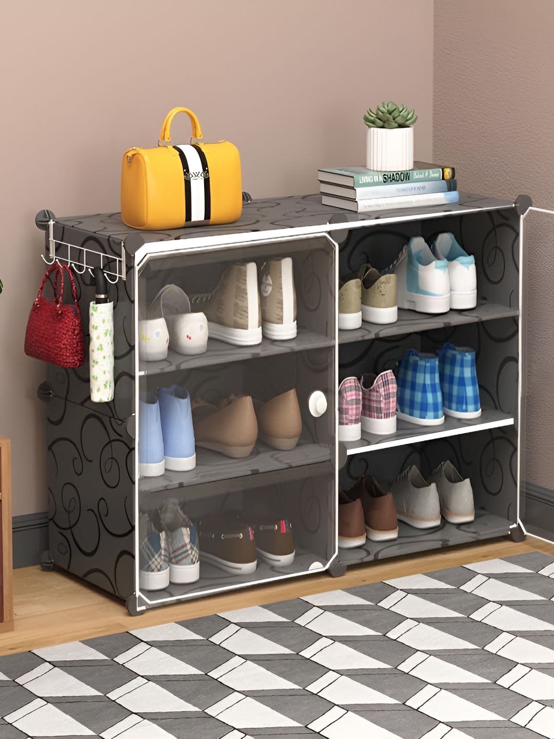 Sasimo Black Set of 1 Super Strong Shoes Organiser Organisers-picture-23