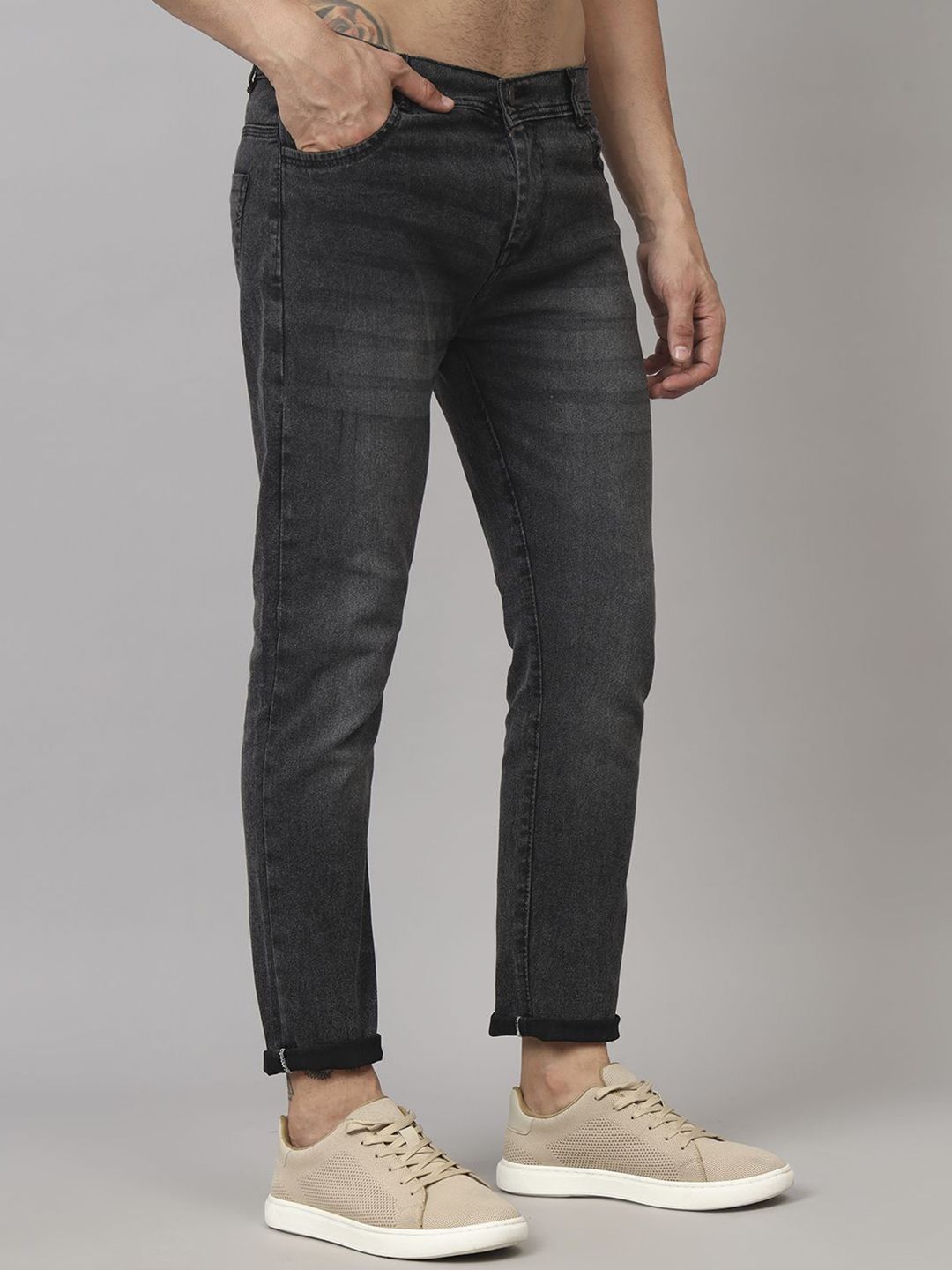 Metronaut Men Classic Relaxed Fit Light Fade Cotton Jeans-picture-14