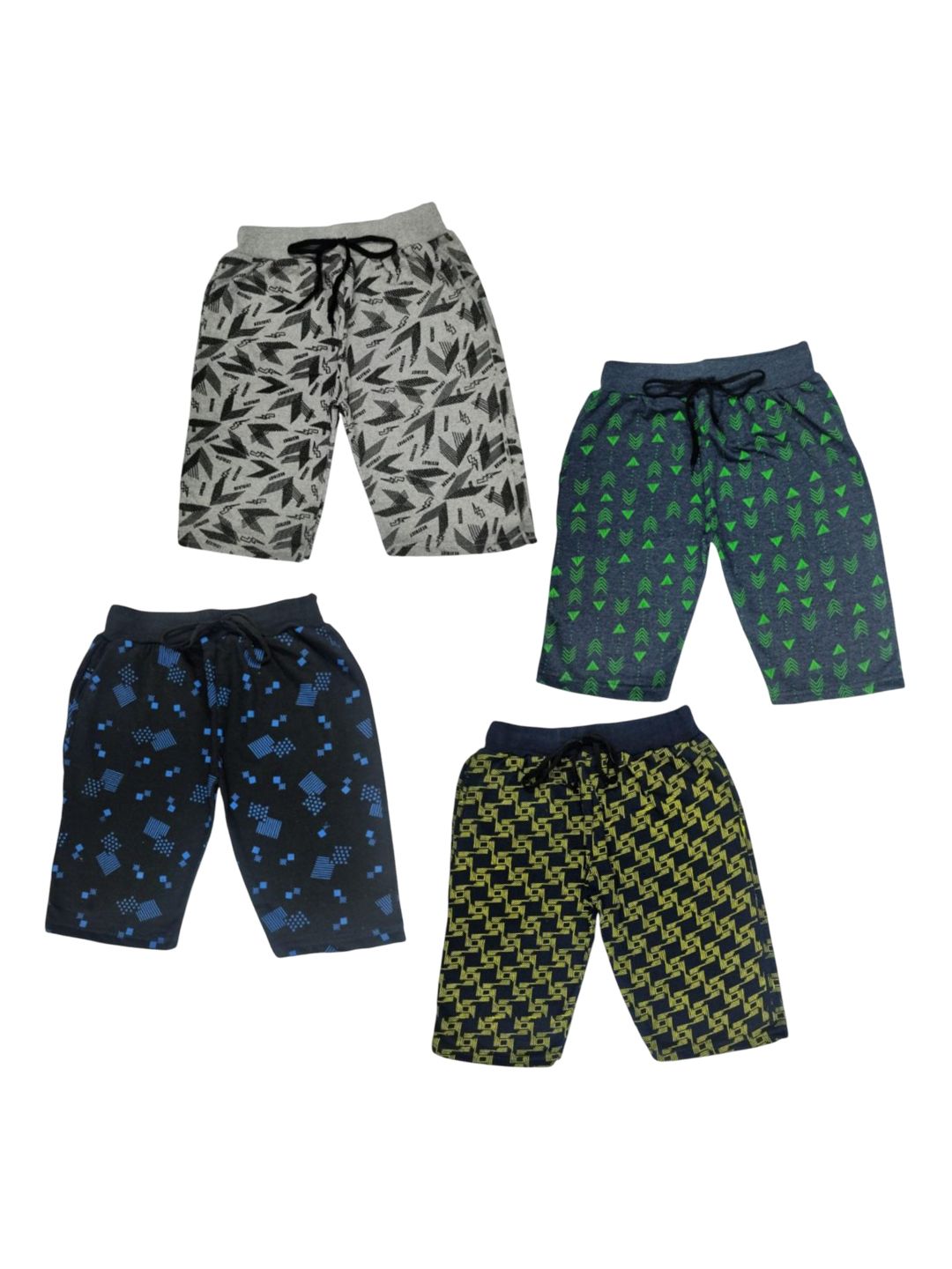 Shajiv Kids Pack of 4 PrintedRegular Fit Mid-Rise Outdoor Shorts-picture-32
