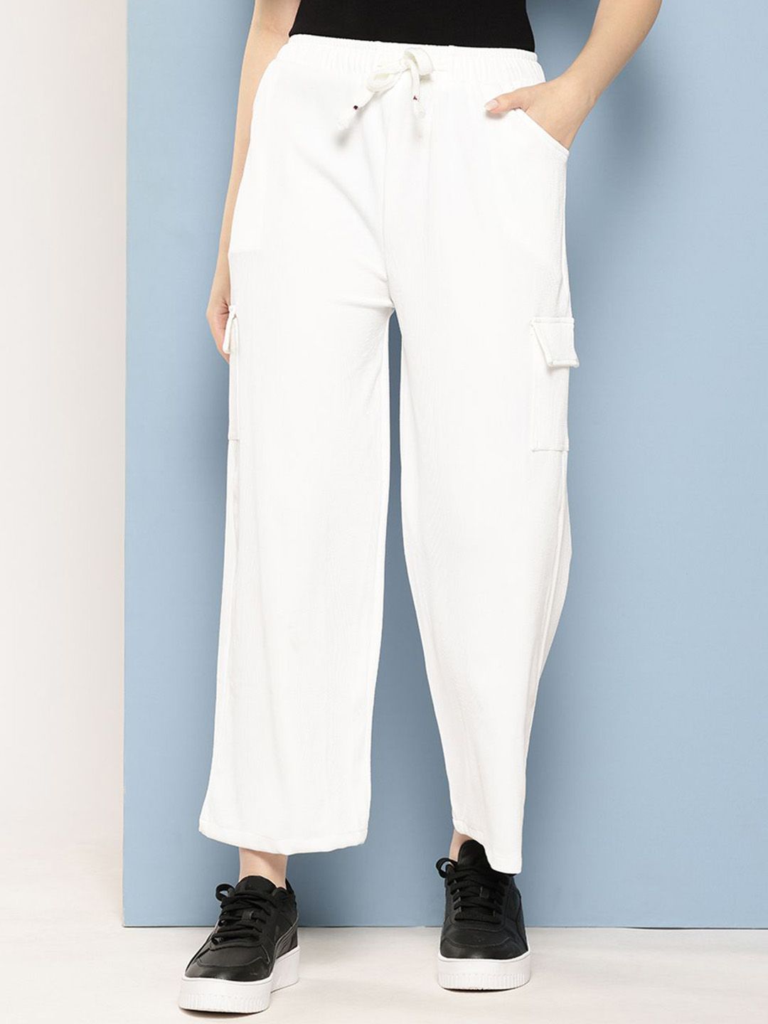 BAESD Girls Solid Comfort Straight Fit Mid-Rise Flat-Front Regular Trousers-picture-31