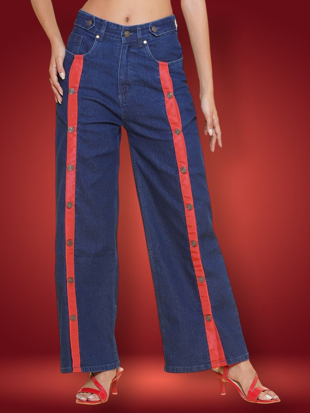 KATLINE Women Straight Fit Stretchable Jeans-image-30