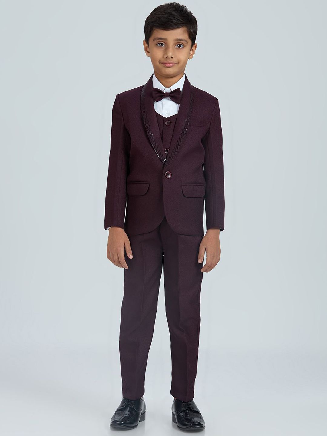 YK Boys Sequin Embellished Single-Breasted Five Piece Party Suit-picture-17