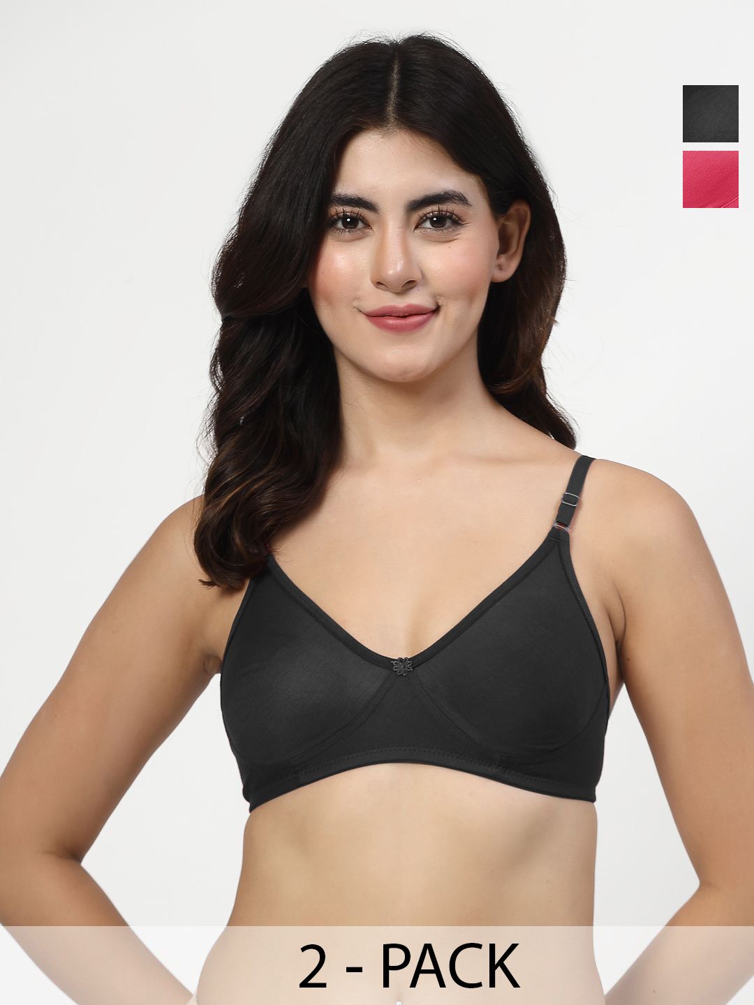 LILY Wnysor Pack Of 2 Full Coverage Lightly Padded Seamless T Shirt Bra