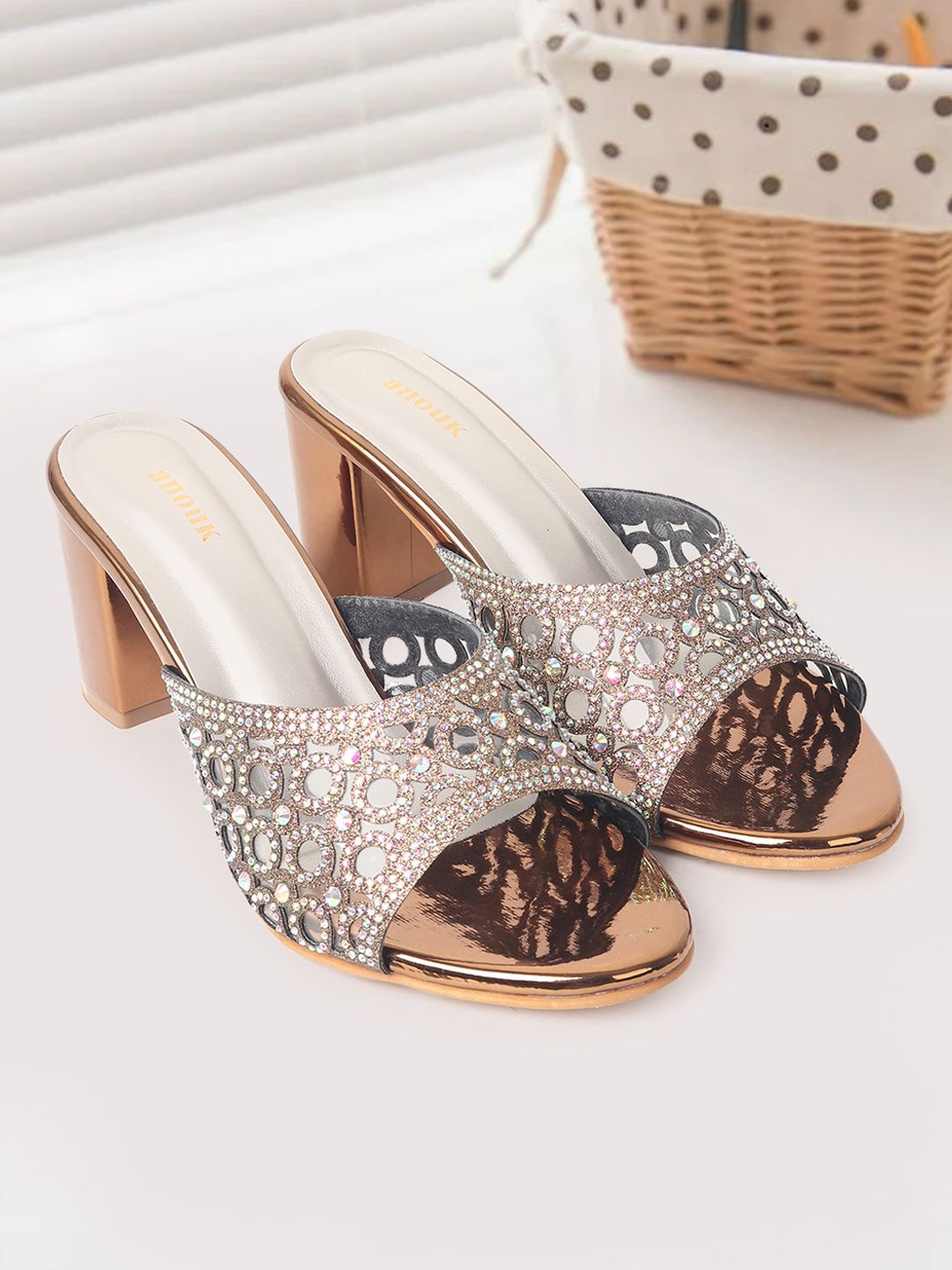 Anouk Embellished Party Block Sandals-picture-11