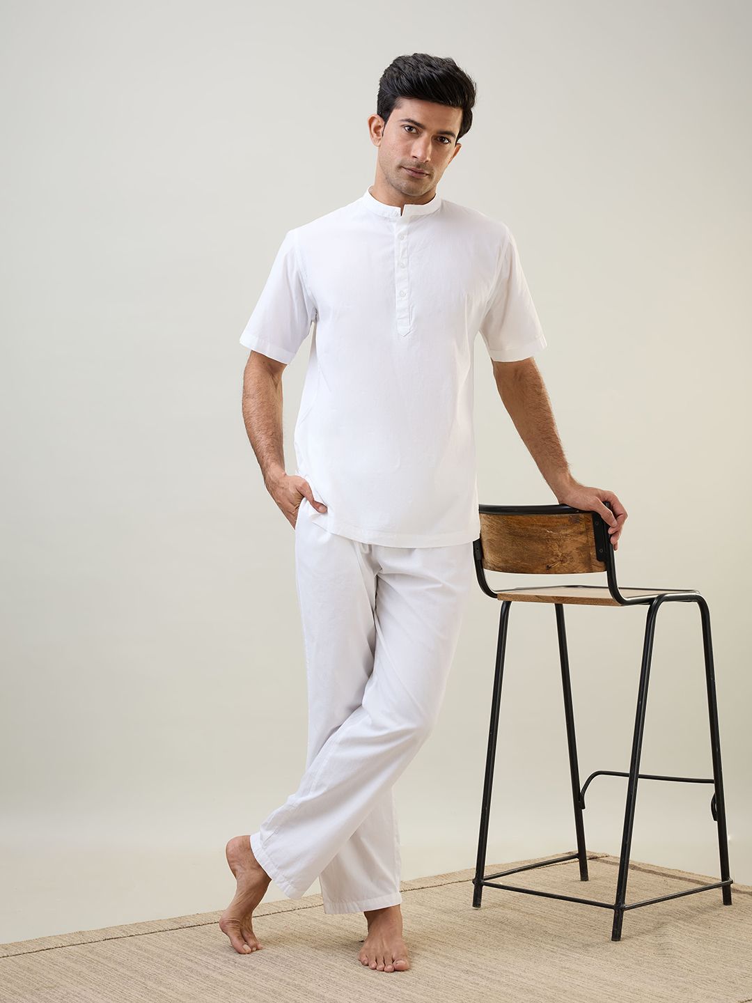 SleepZ by Raymond Men Kurta & Pyjama Night suit-image-29