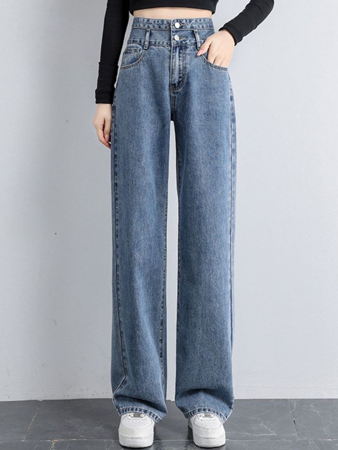 The Roadster Lifestyle Co. WomenStraight Fit High -Rise Jeans-picture-48