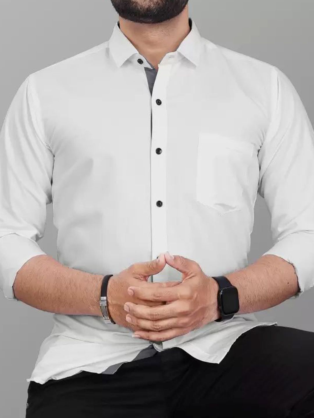 THE BEETEL HOUSE Men Solid Spread Collar Cotton Casual Shirt-picture-41