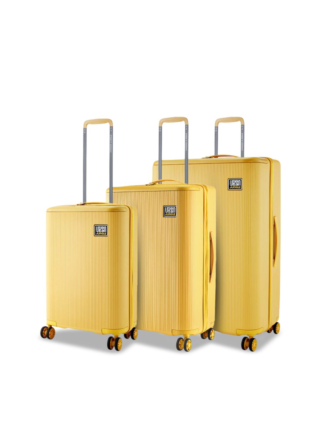 urban jungle Safari Set Of 3 Lumolite Textured Hard-Sided Trolley Bags-picture-22