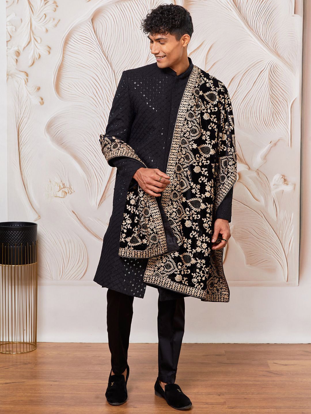 VASTRAMAY Embroidered Sherwani Set-picture-8
