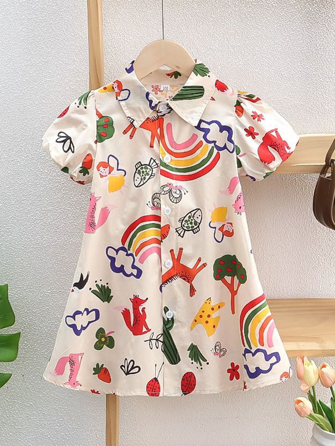 StyleCast x Revolte Women Animal Print Shirt Dress-picture-32