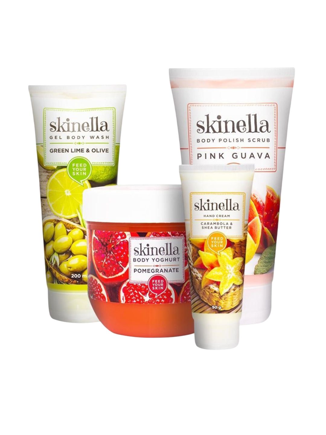 skinella Set Of Body Wash 200 ml-Body Scrub 150 g-Hand Cream 50 g & Body Yoghurt 200 g-image-20