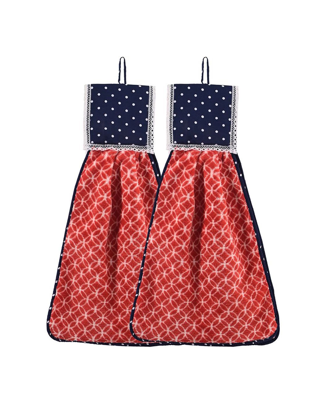 Kuber Industries Red 2 Pcs Printed Microfiber Wash Basin Napkin Towel With Hanging Loops-picture-40