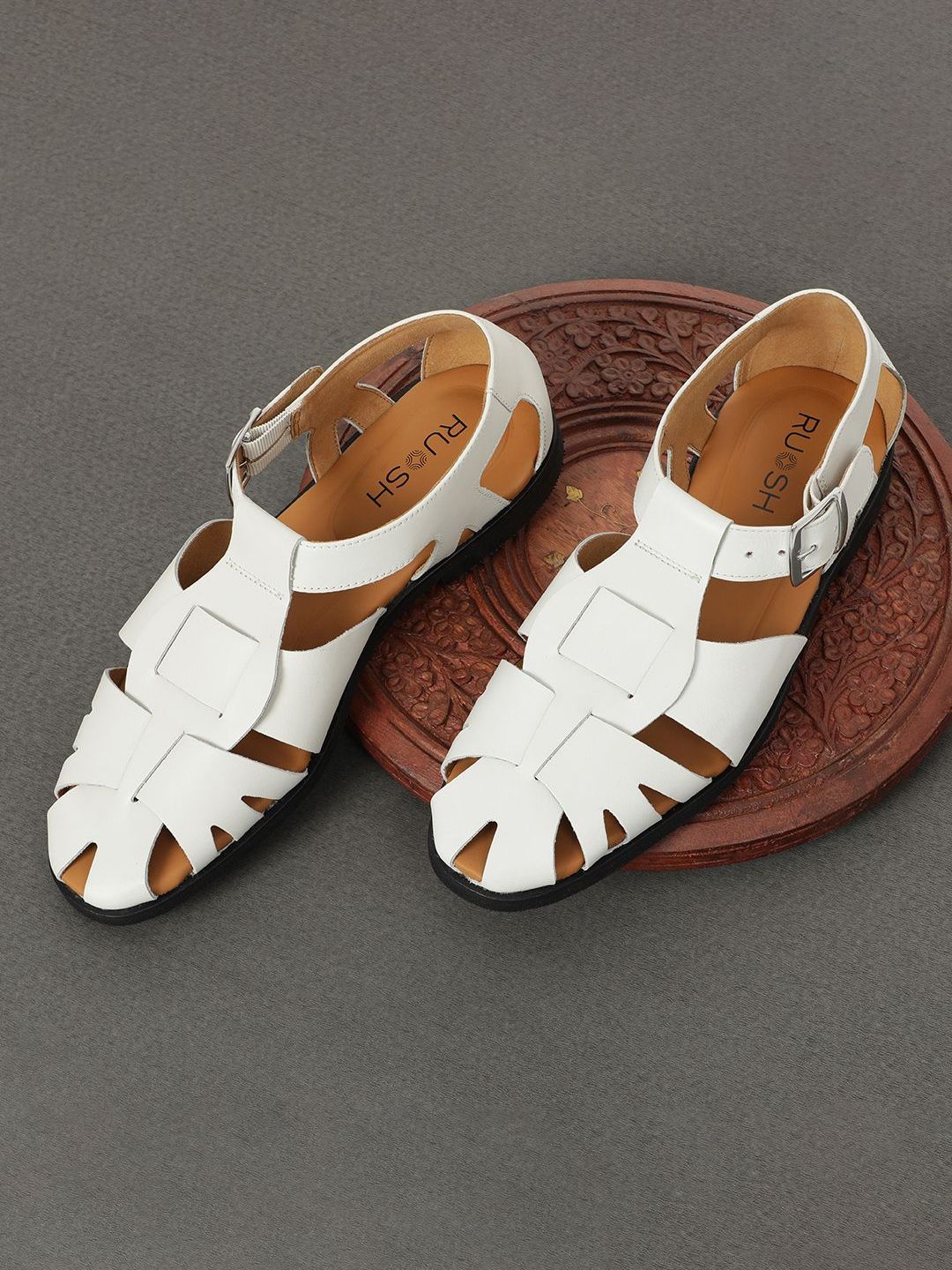Ruosh Men Leather Clogs Sandals-picture-53