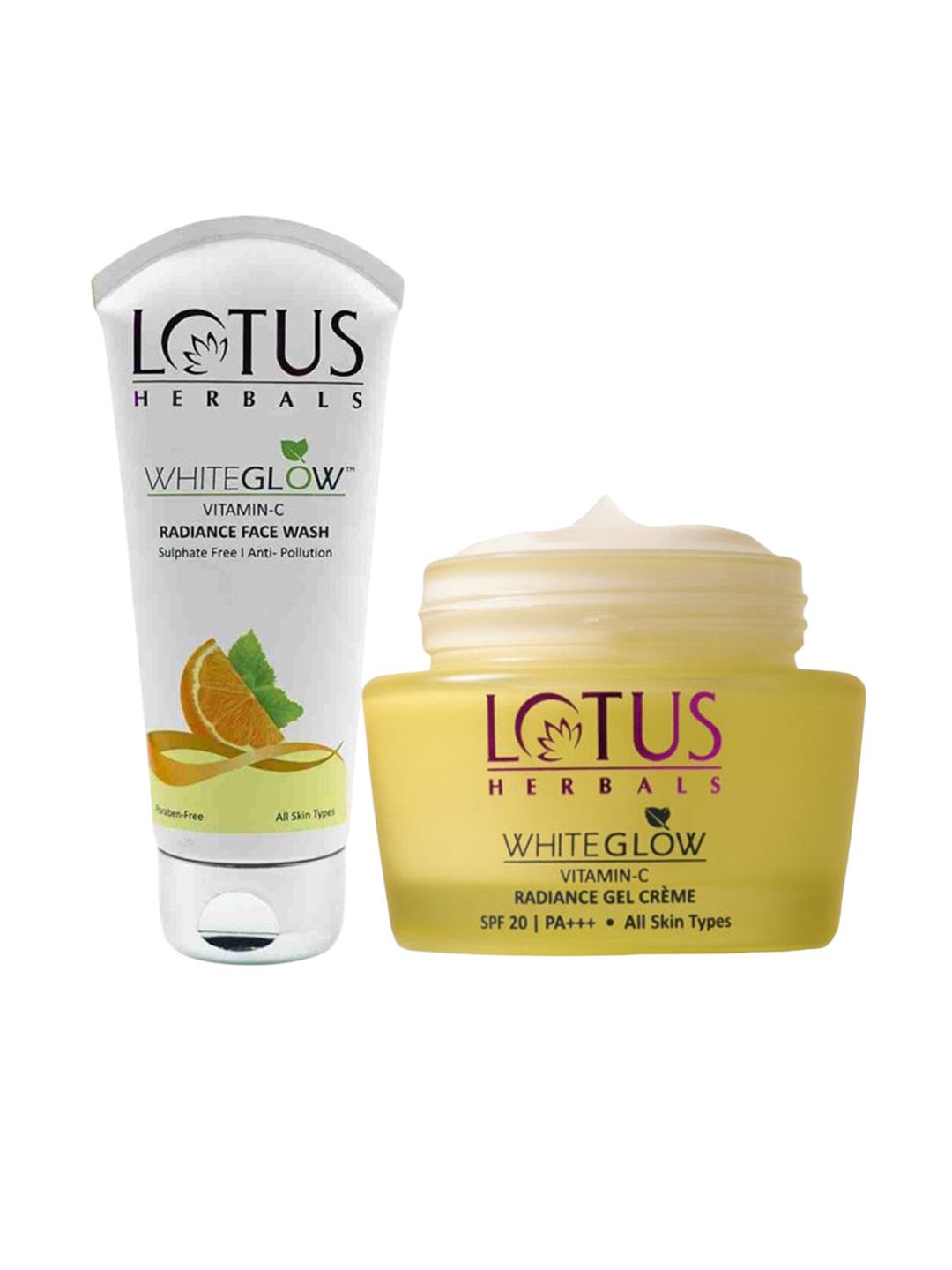 Lotus Herbals Set Of Vitamin C Radiance Face Wash 100 g & Radiance Gel Creme 50 g-picture-54