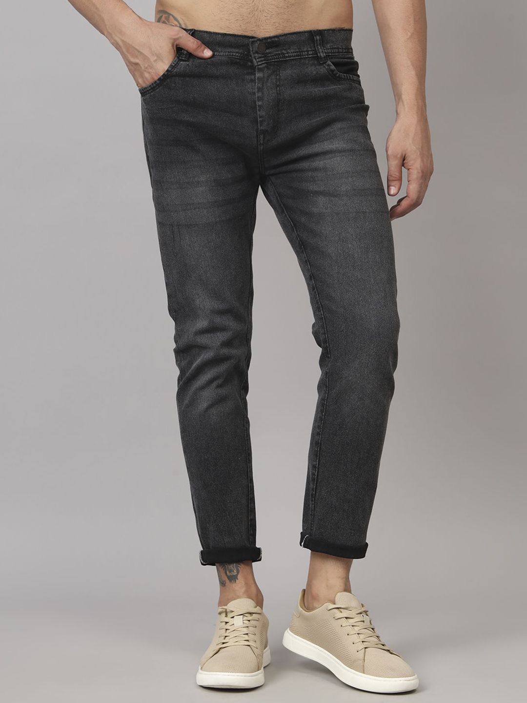 Metronaut Men Classic Slim Fit Mid-Rise Clean Look Jeans-picture-29