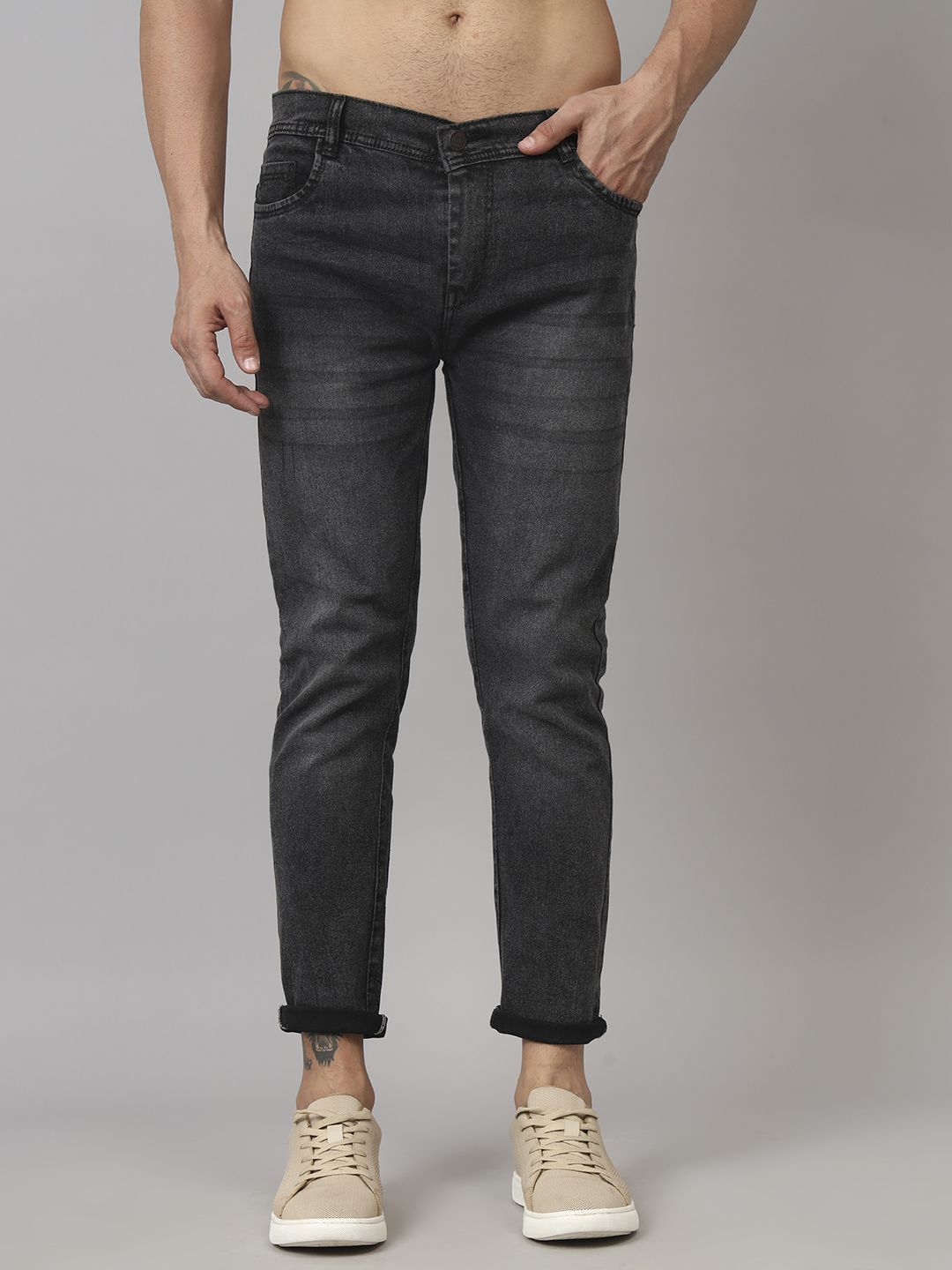 Metronaut Men Classic Mid-Rise Straight Fit Clean LookJeans-picture-22