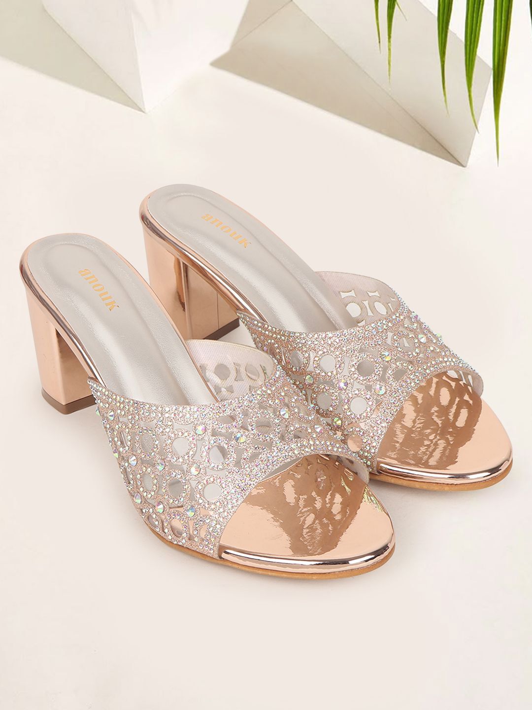 Anouk Embellished Party Block Sandals-picture-12