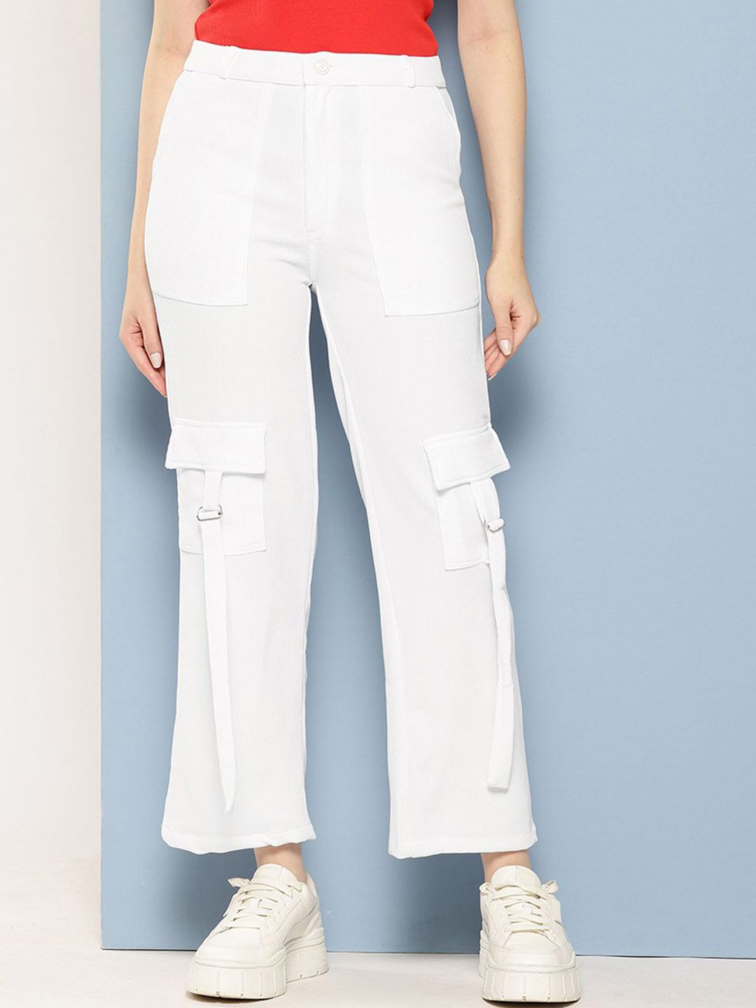 BAESD Girls Striped Comfort Straight Fit Trousers-picture-33