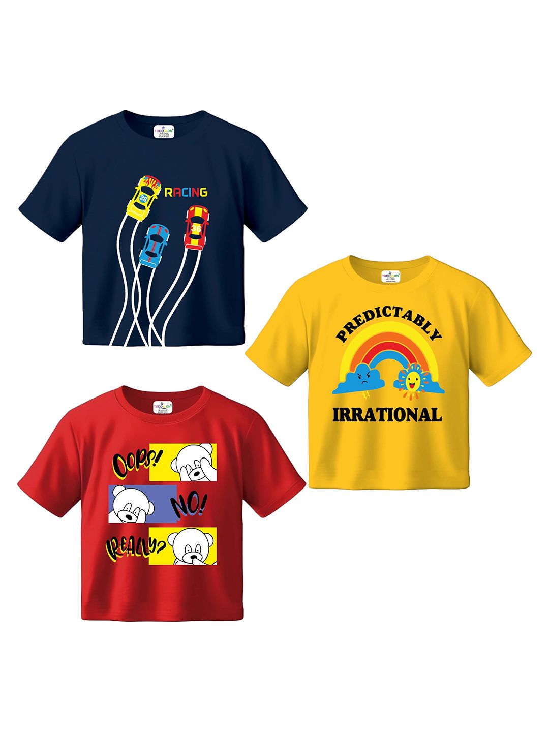 Toddylon Kids 3 Printed Pockets T-shirt