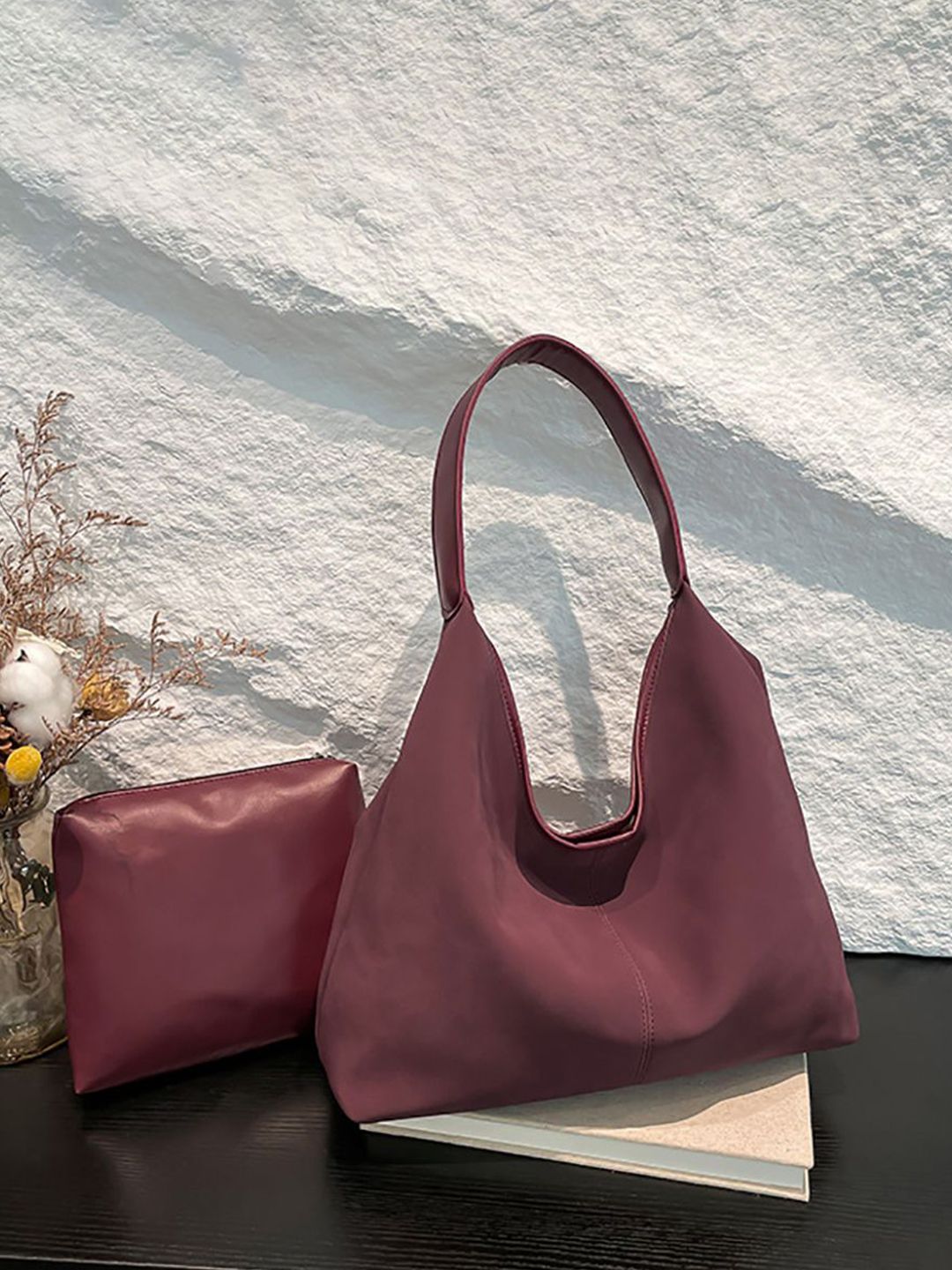 StyleCast x Revolte Structured Solid Shoulder Bag With Pouch-picture-30