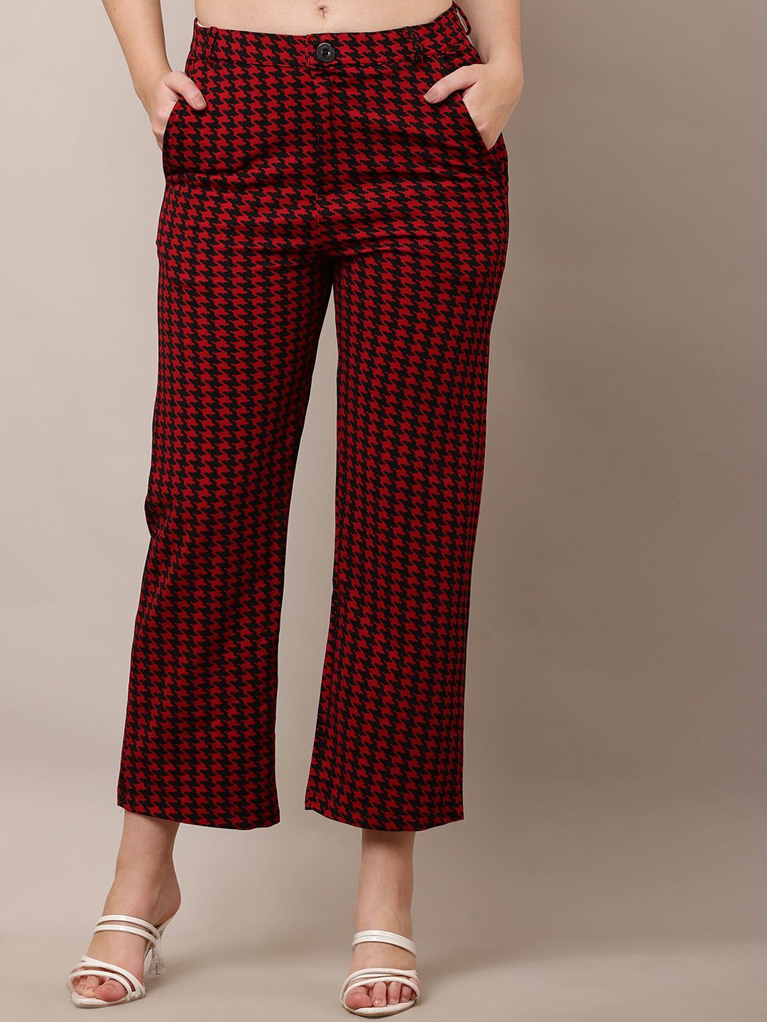 Moda Rapido Printed Loose Fit Easy Wash Trousers-picture-45