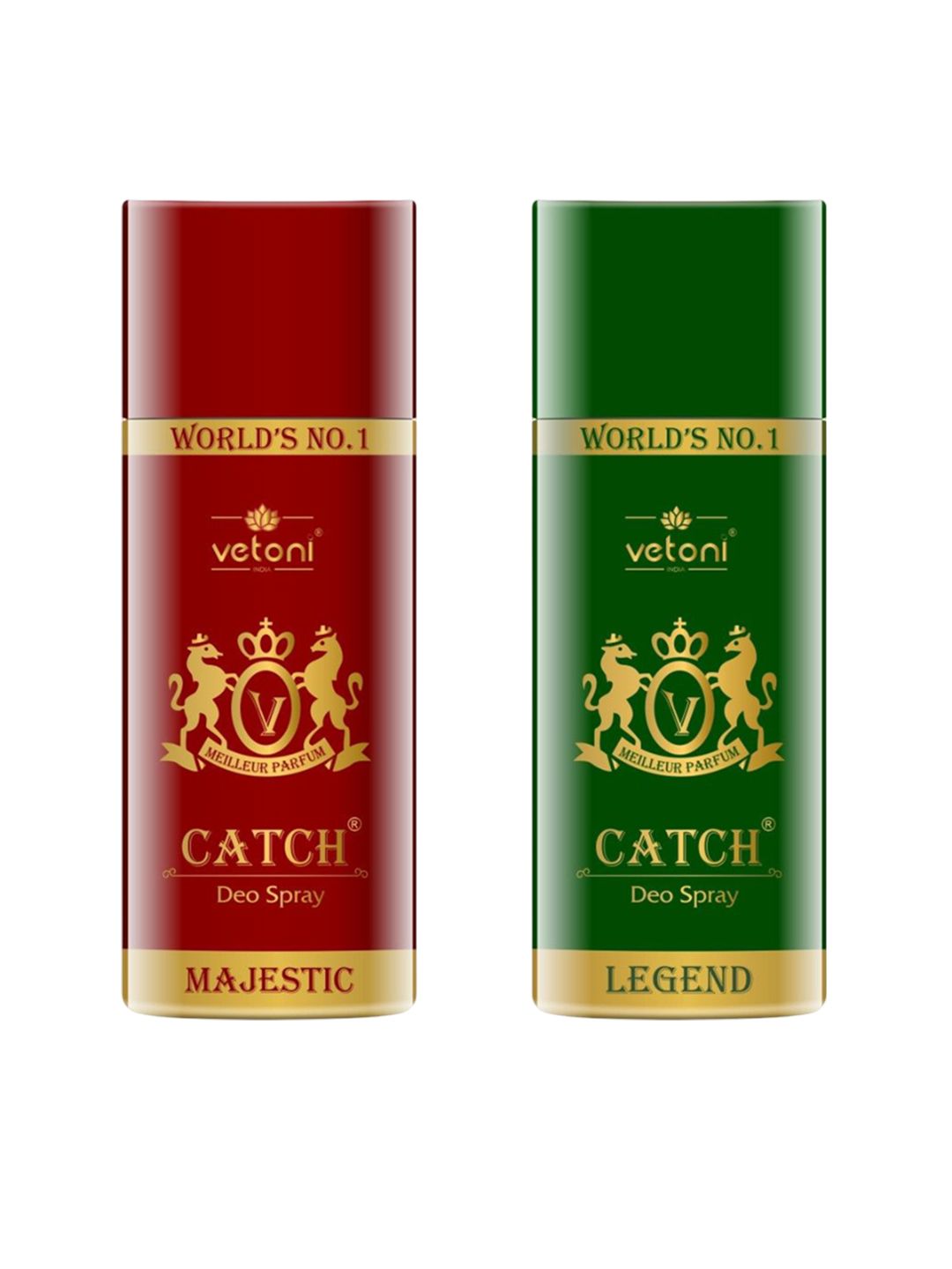 VETONI Set Of 2 Majestic & Legend Catch Deodorant Body Spray- 165 ml Each-image-9