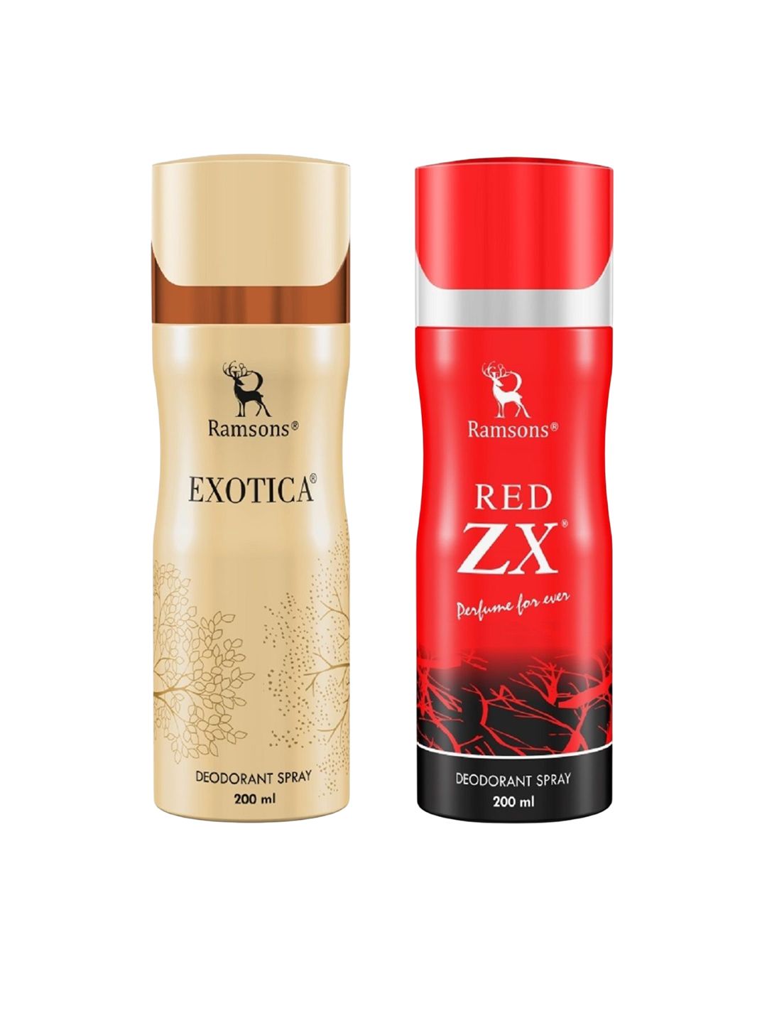 Ramsons Set Of 2 Red ZX & Exotica Long Lasting Deodorant Spray - 200 ml Each-picture-35