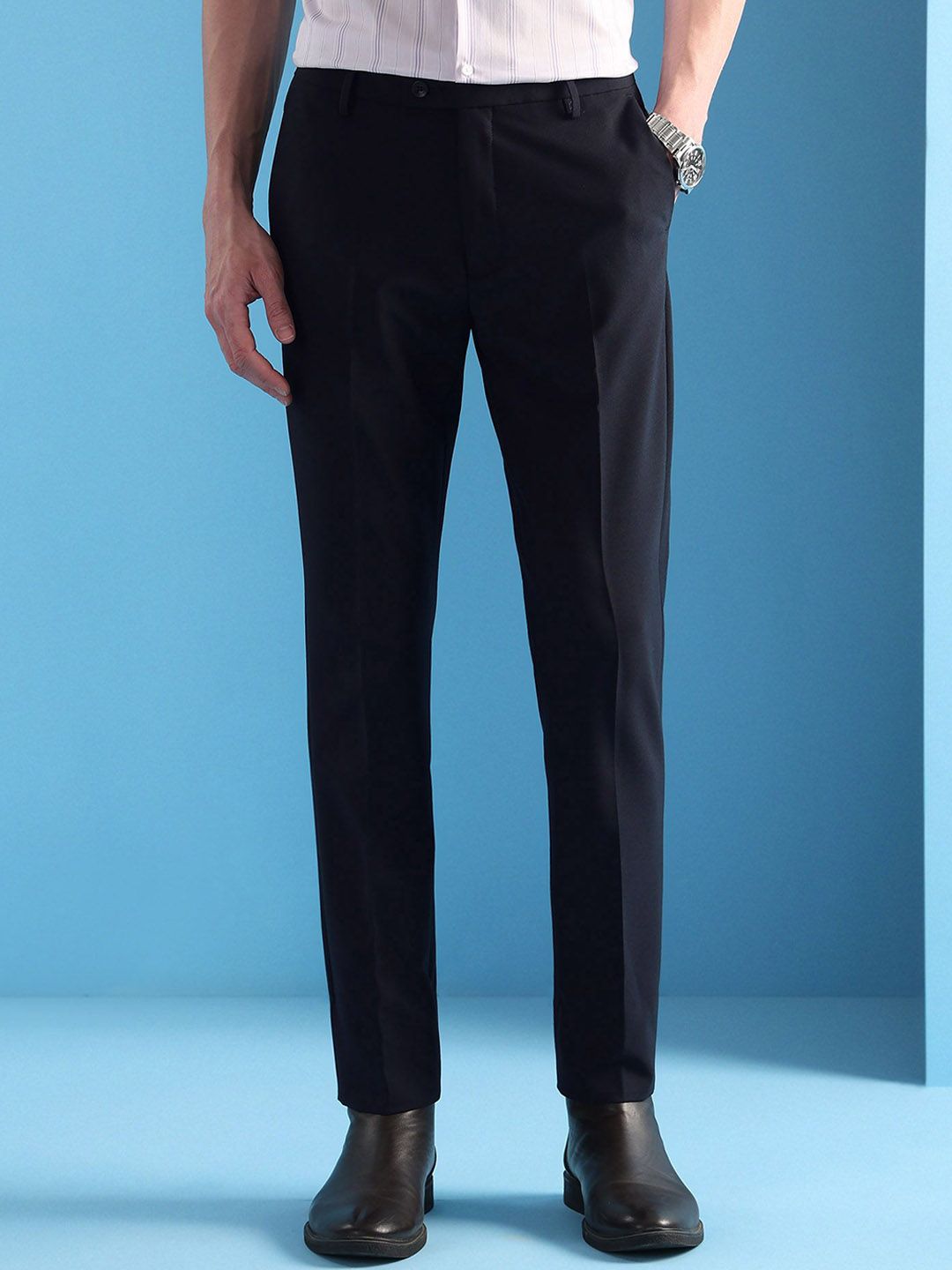 Arrow Men Slim Fit Formal Trousers-picture-15