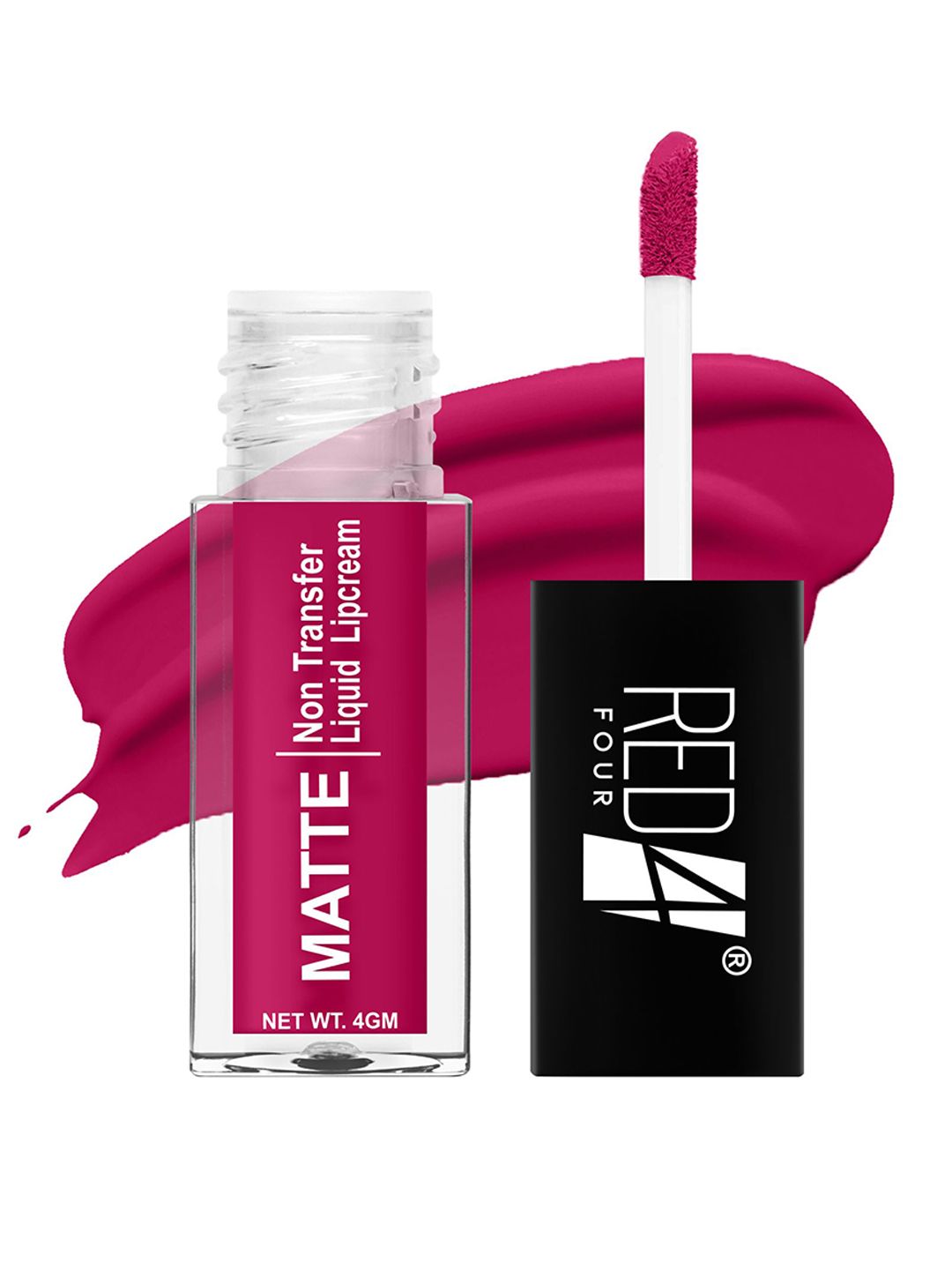 RED 4 Miss Perfect Non Transfer Matte Liquid Lipstick - 4 g - Tyrian Purple - 122-picture-42