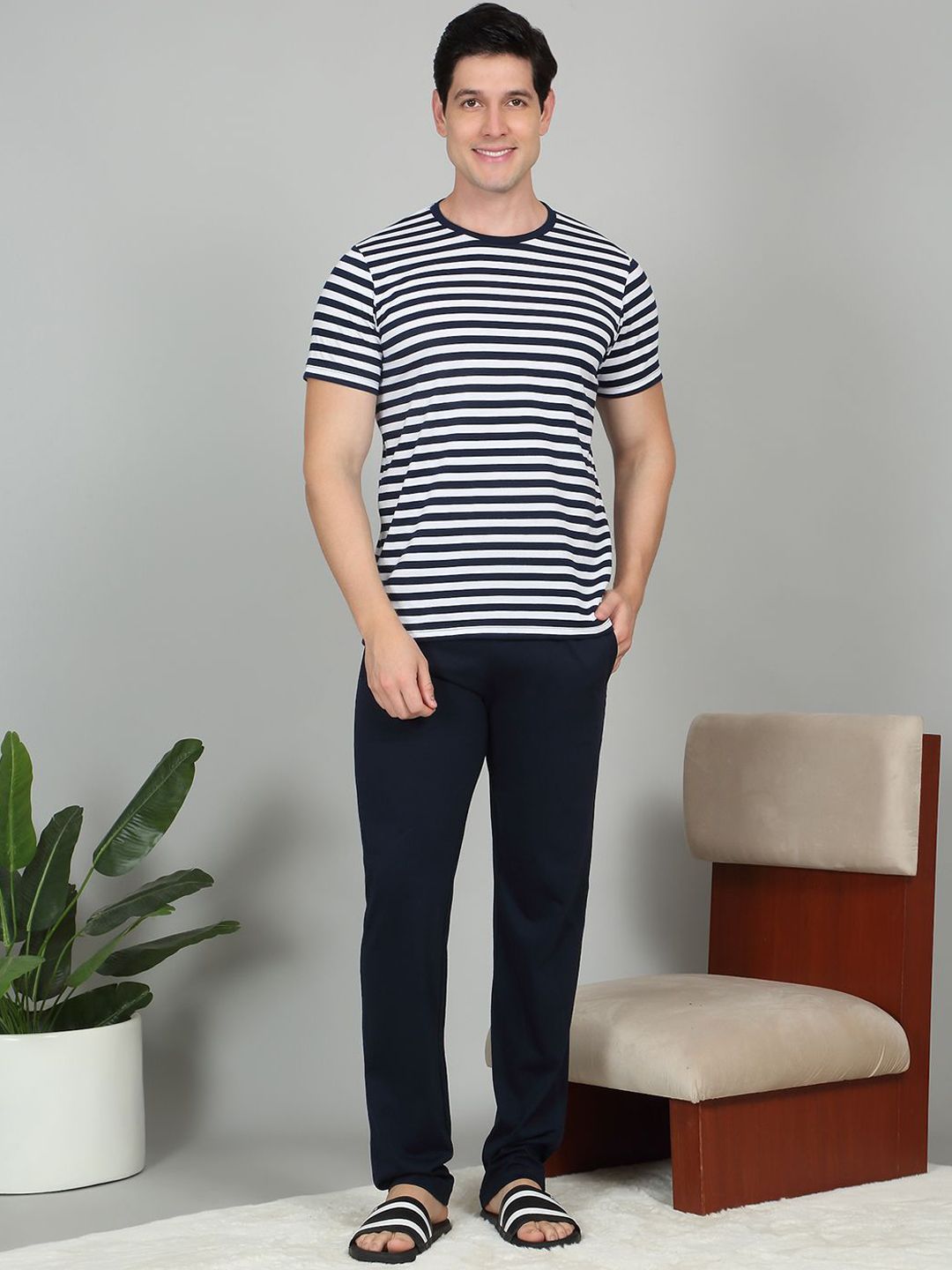 Sweet Dreams Men Striped Night suits-picture-35