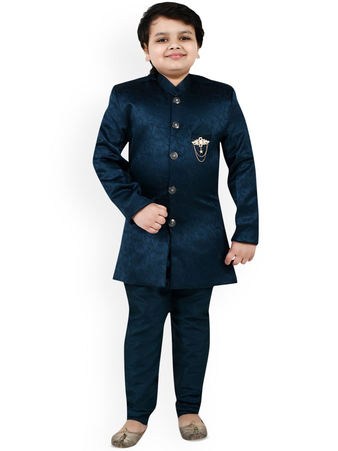 BAESD Boys Woven Design Sherwani Set-picture-10