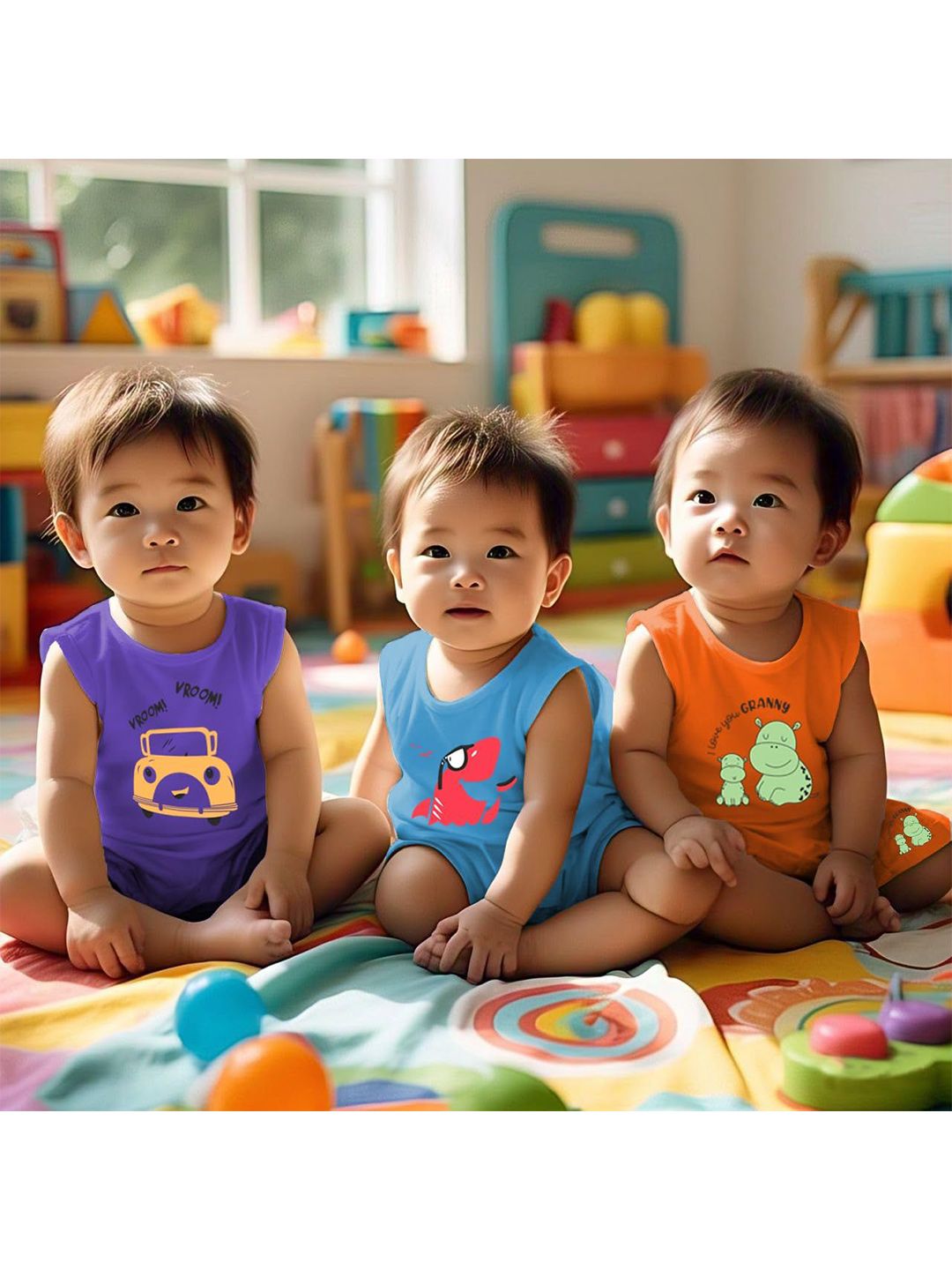 Toddylon Unisex Kids Printed T-shirt with Shorts-picture-14