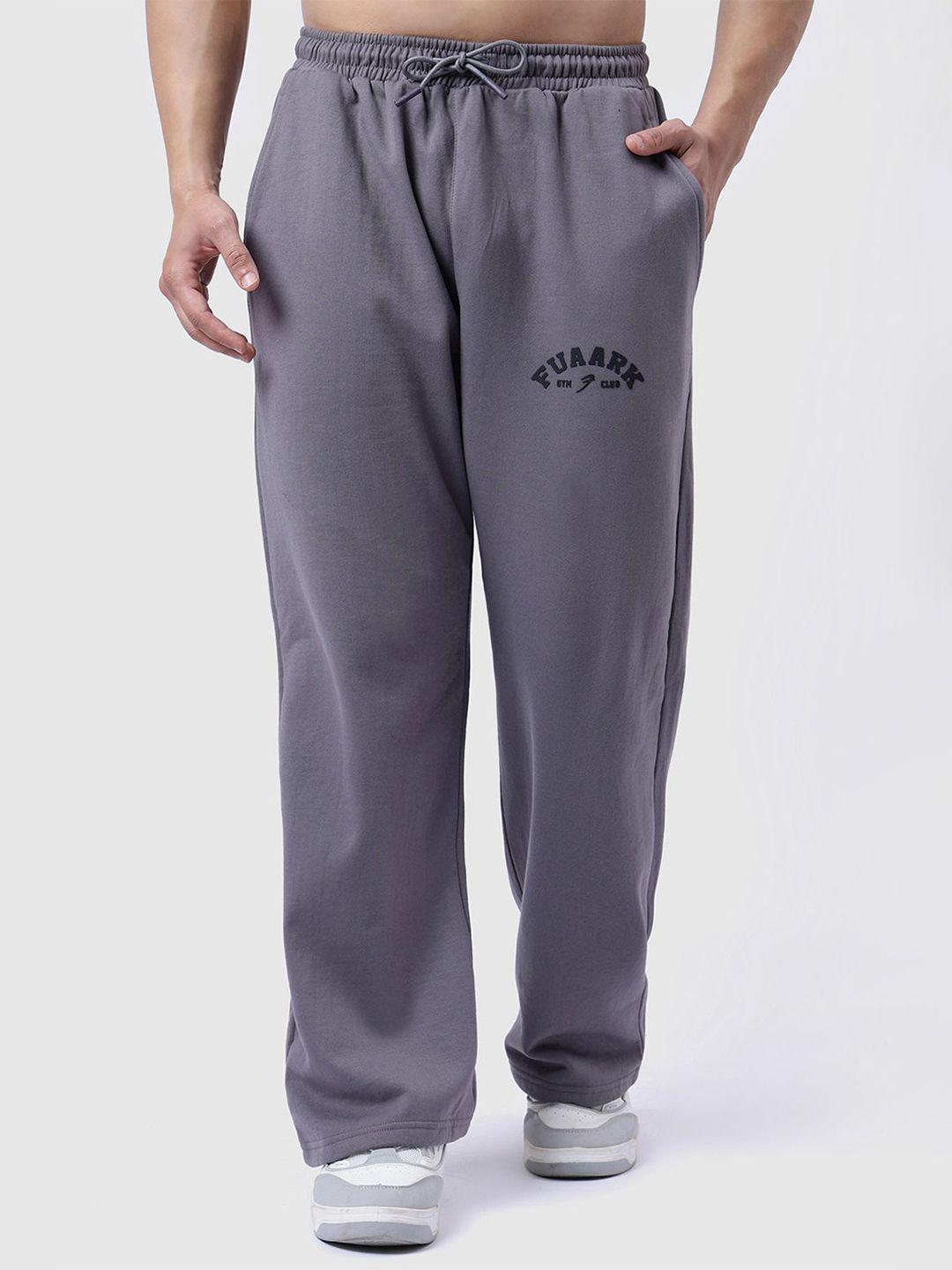 FUAARK Laidback Relaxed Fit PollyCotton Premium Gym Workout & Casual Dark Grey Track Pant-image-17