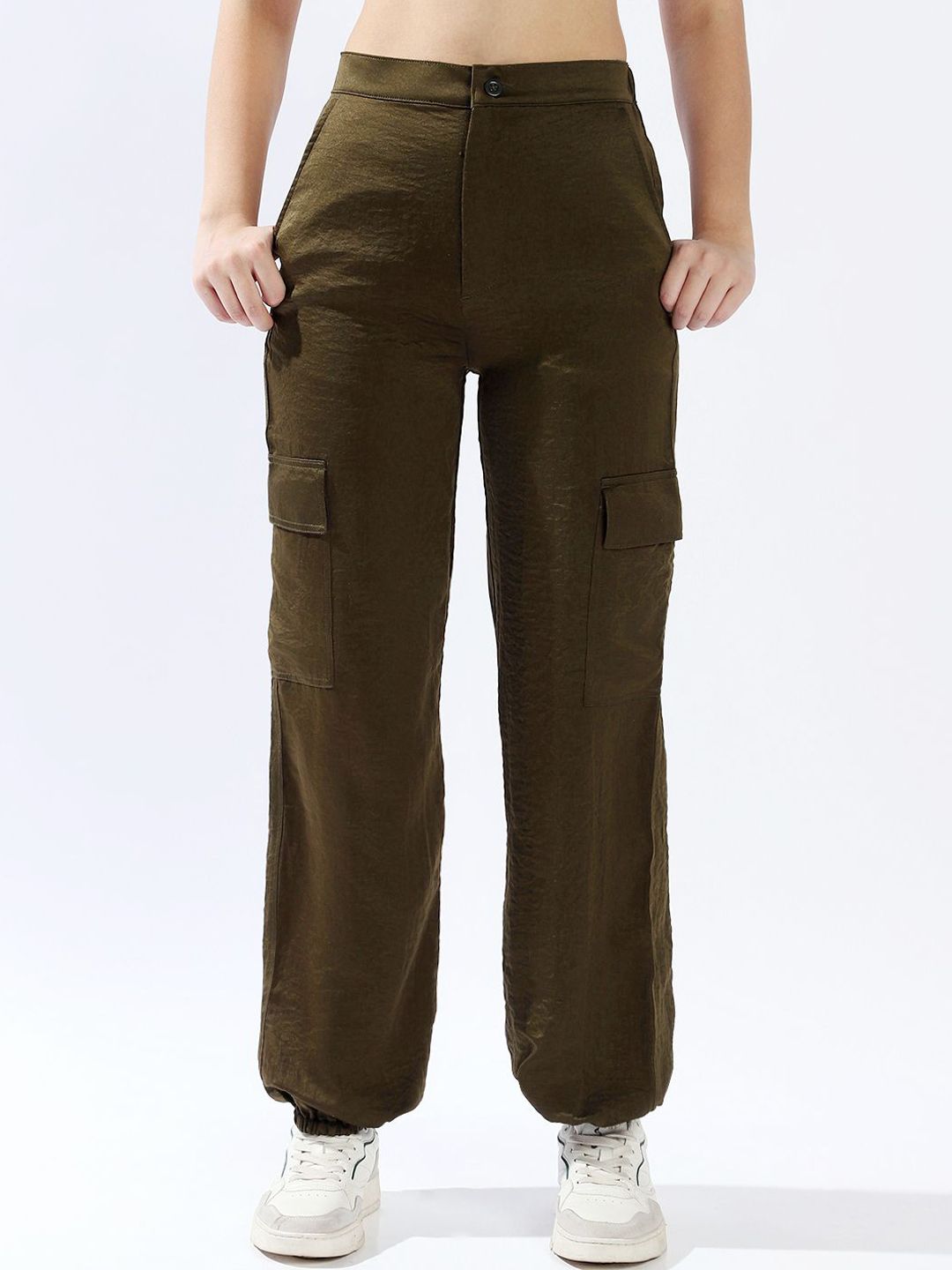 High Star Women Relaxed Loose Fit High-Rise Easy Wash Joggers-picture-23