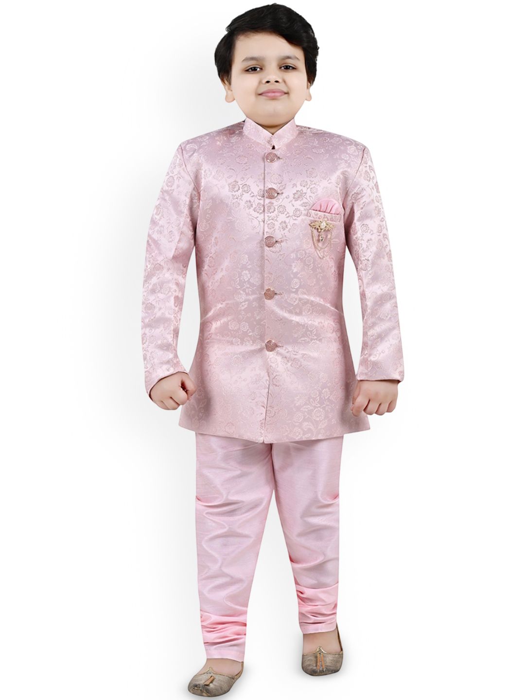 BAESD Boys Woven Design Sherwani Set-image-24