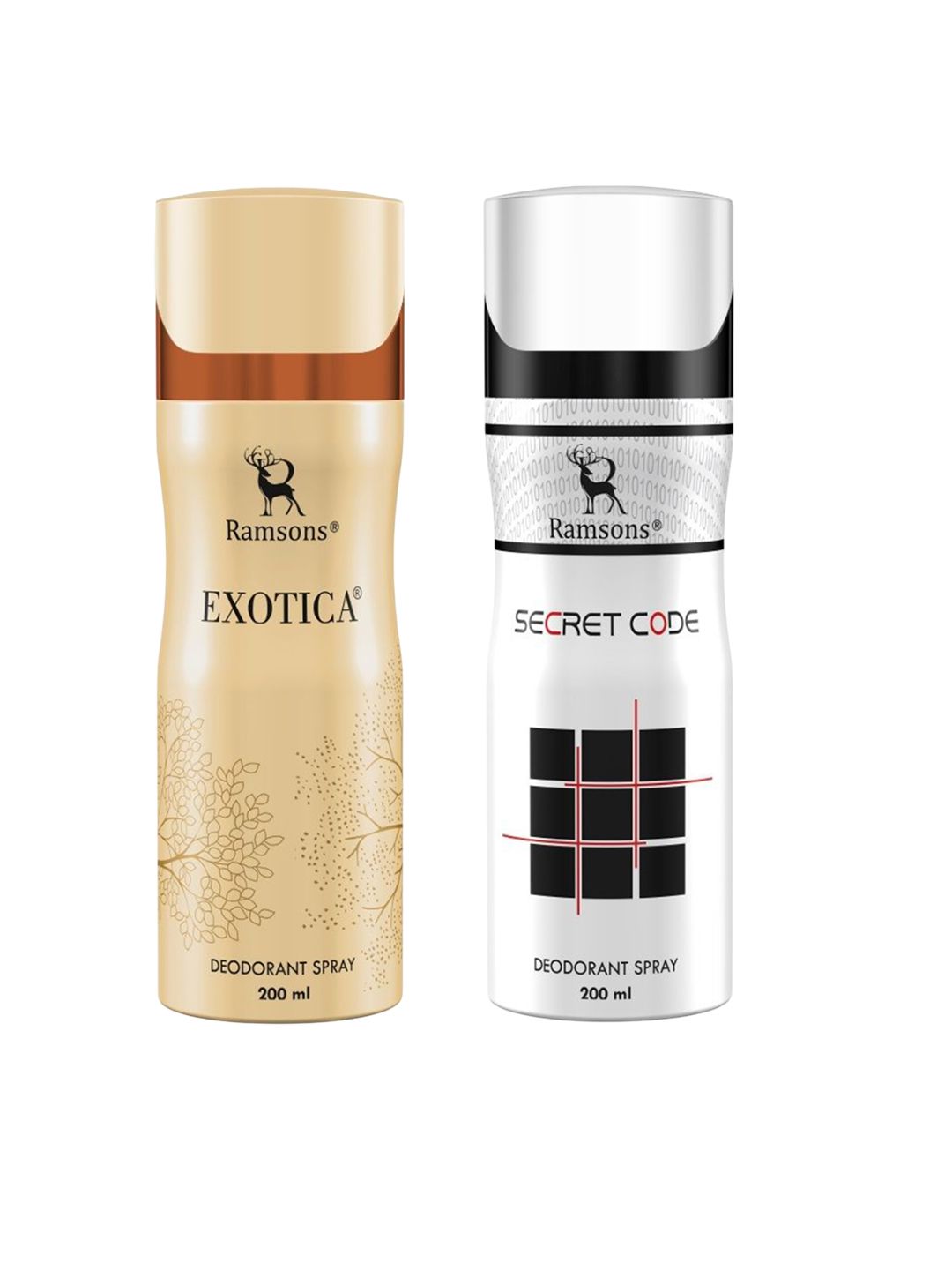 Ramsons Set Of 2 Secret Code & Exotica Long Lasting Deodorant Spray - 200 ml Each-picture-27