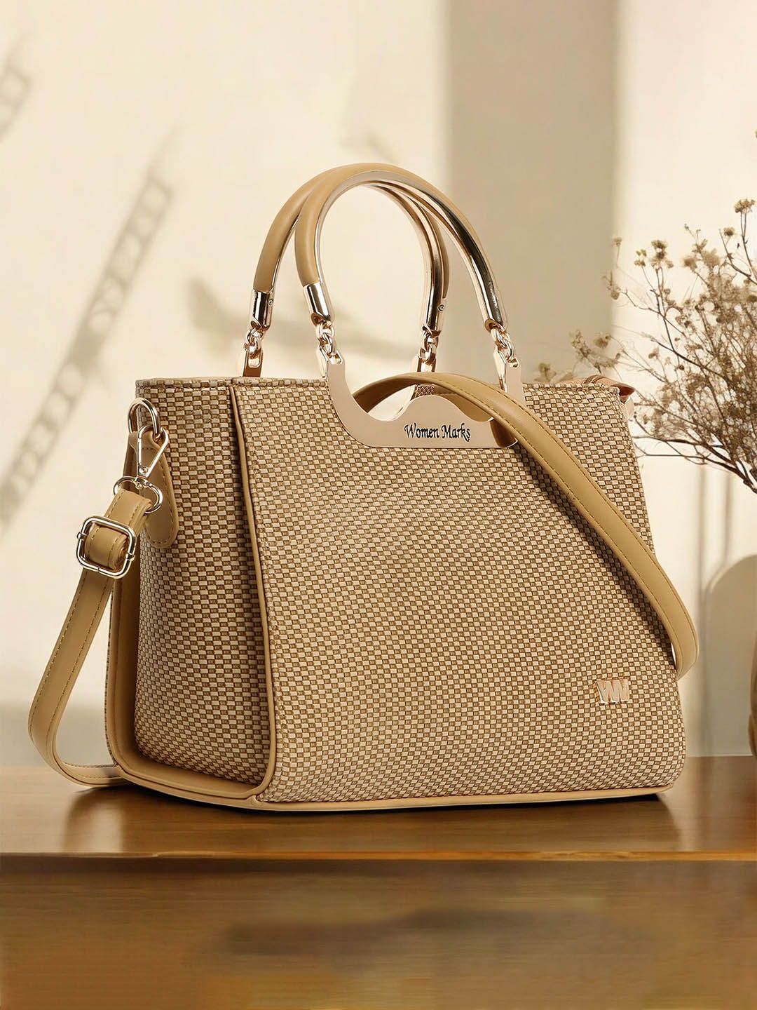 WOMEN MARKS Women Textured Structured Handheld Bag-picture-23