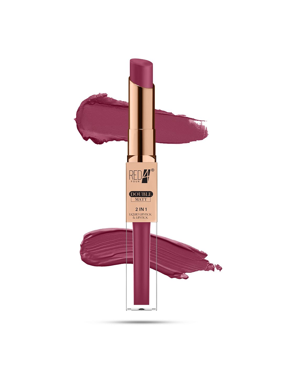 RED 4 Double Matt 2 In 1 Liquid Lipstick - 8 g - Shade Number - 121-picture-32