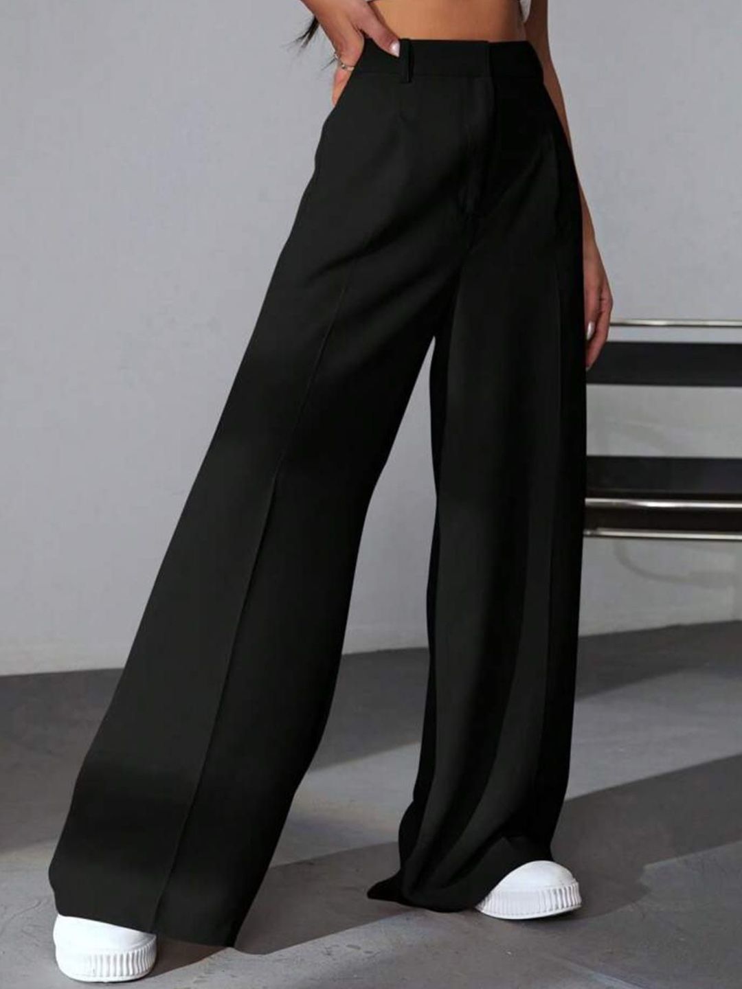 BROADSTAR Women Smart High-Rise Easy Wash Pleated Trousers-picture-39