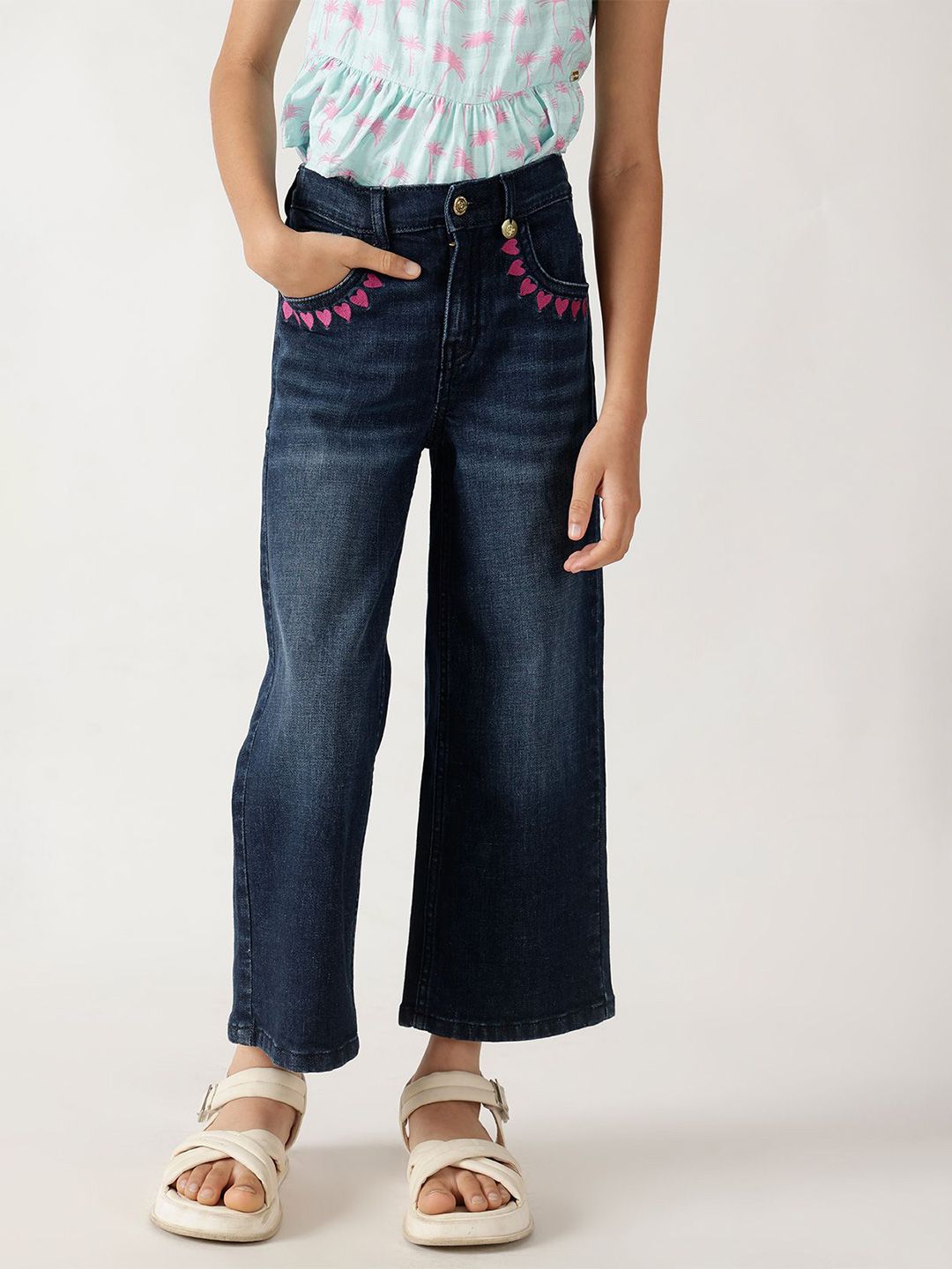 One Friday Girls Comfort Light Fade Stretchable Jeans-picture-32