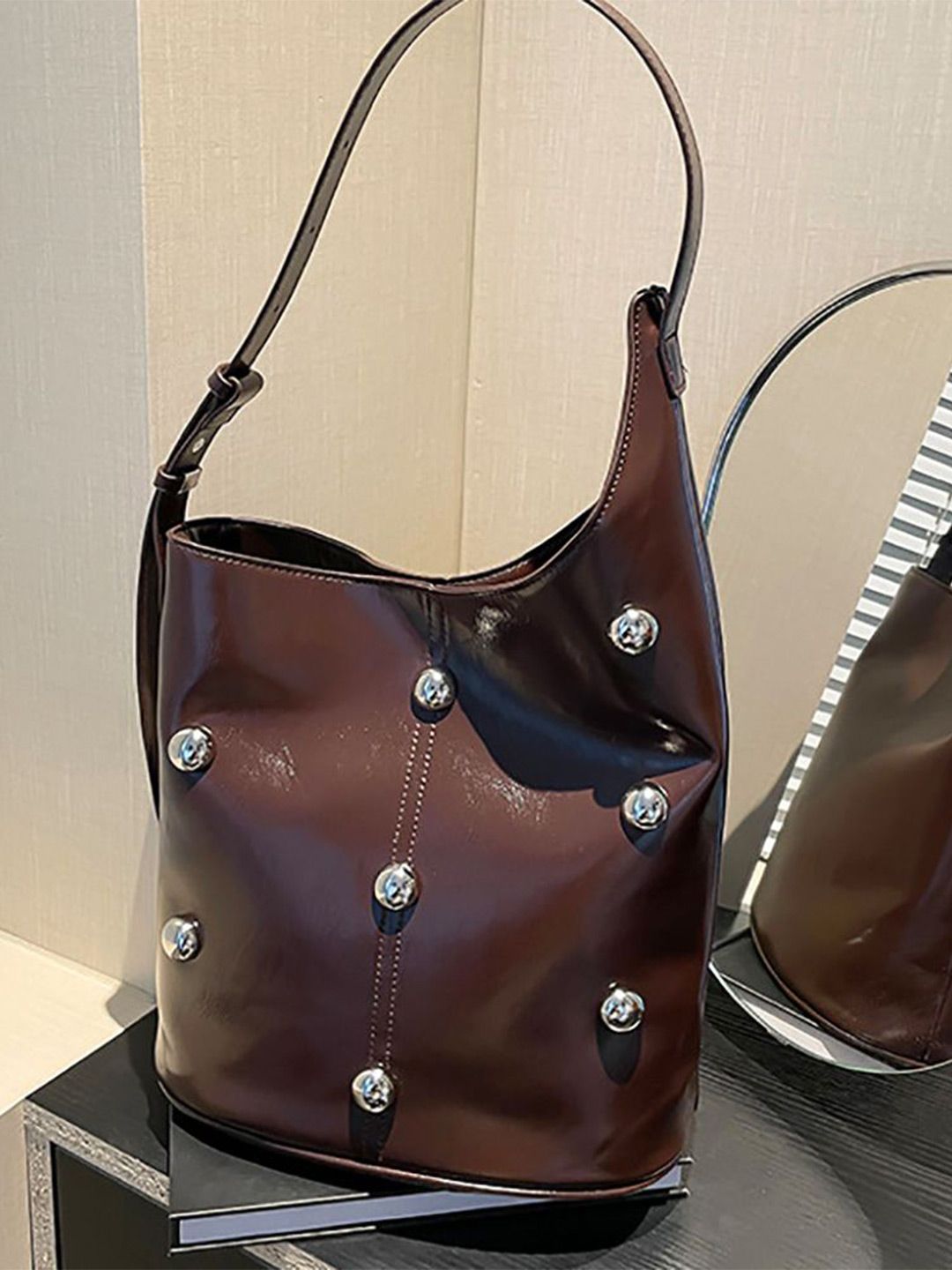 StyleCast x Revolte Women Embellished Bucket Shoulder Bag-picture-33