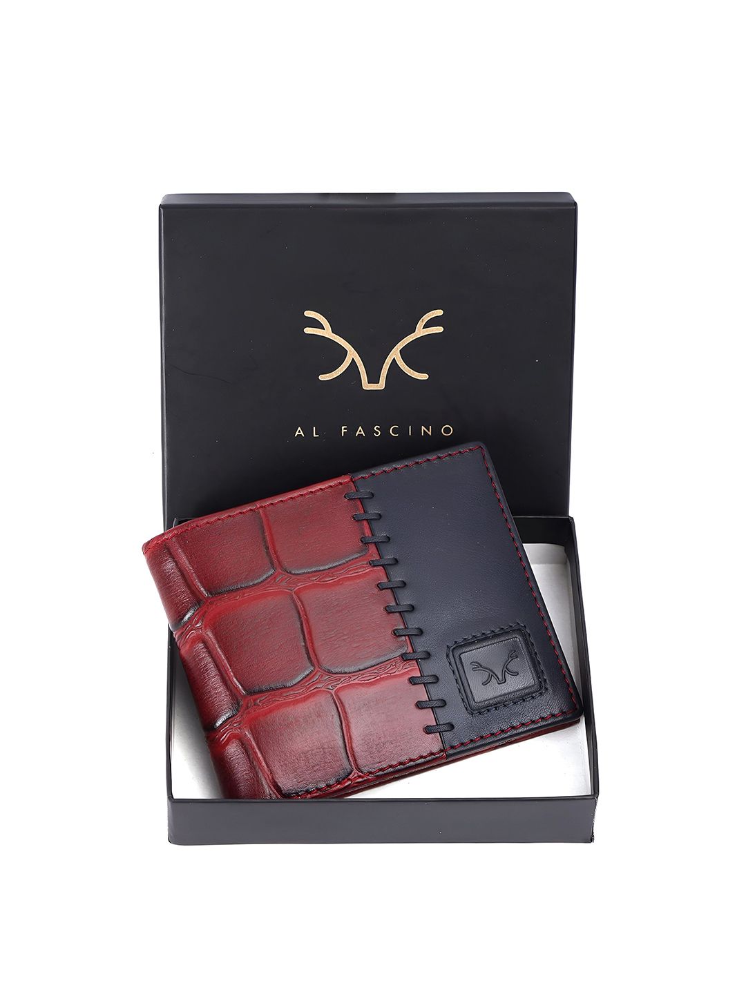 Al Fascino Men Textured Leather Two Fold Wallet-picture-20