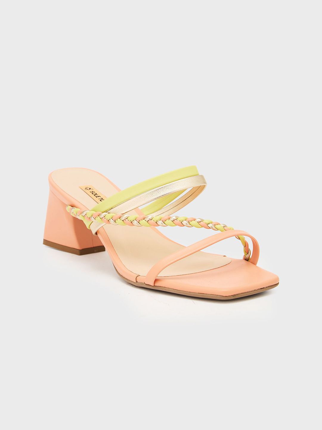 Sole To Soul Colourblocked Block Sandals with Tassels-image-44