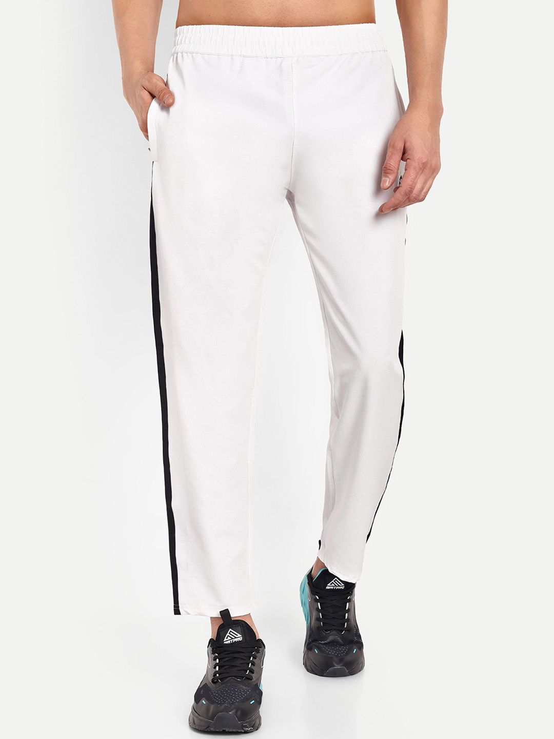 GRITPRO Men Mid-Rise Side Stripes Regular Fit Track Pants-image-24