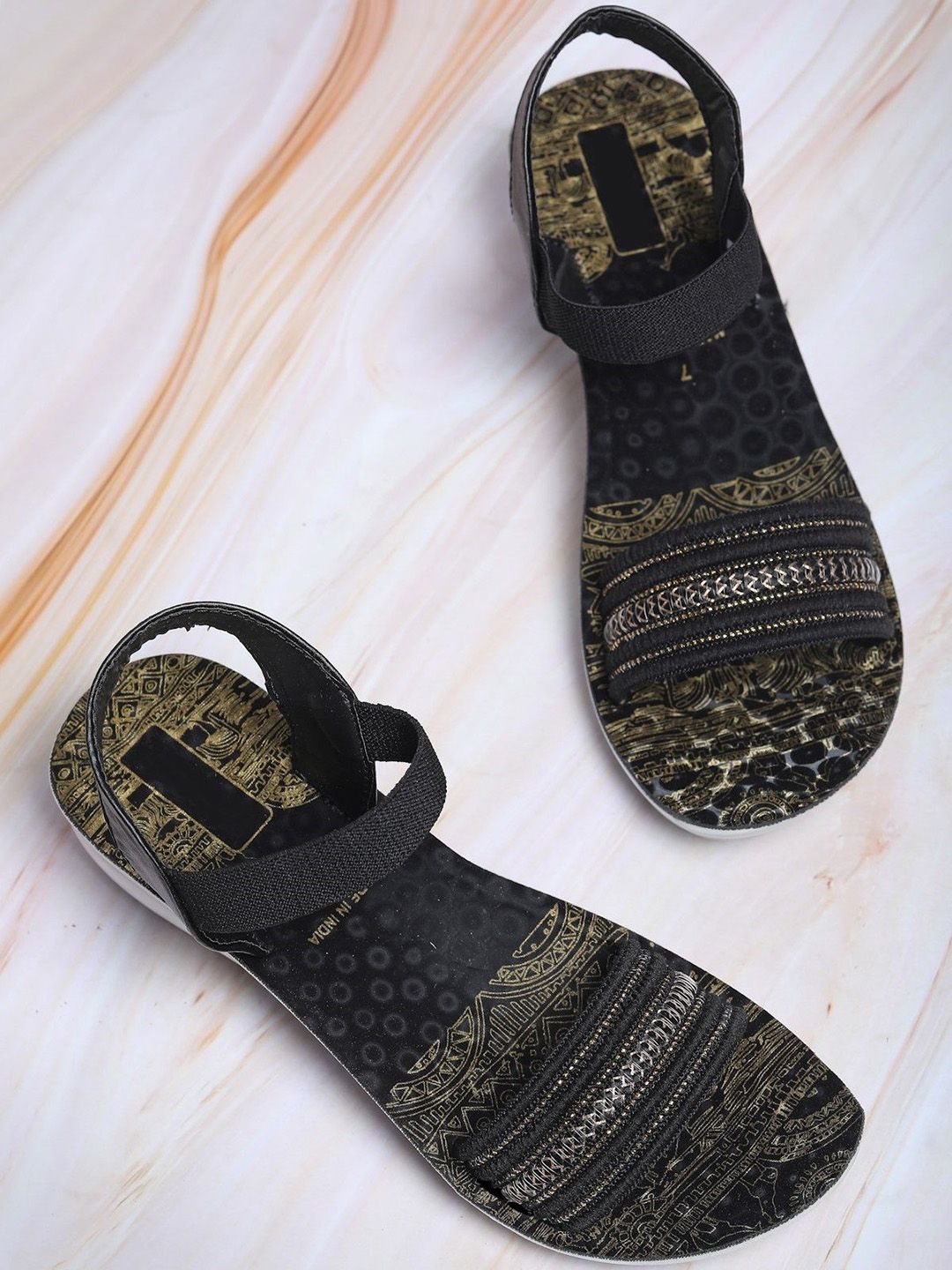 FABBMATE Girls Printed Open Toe Flats-picture-17