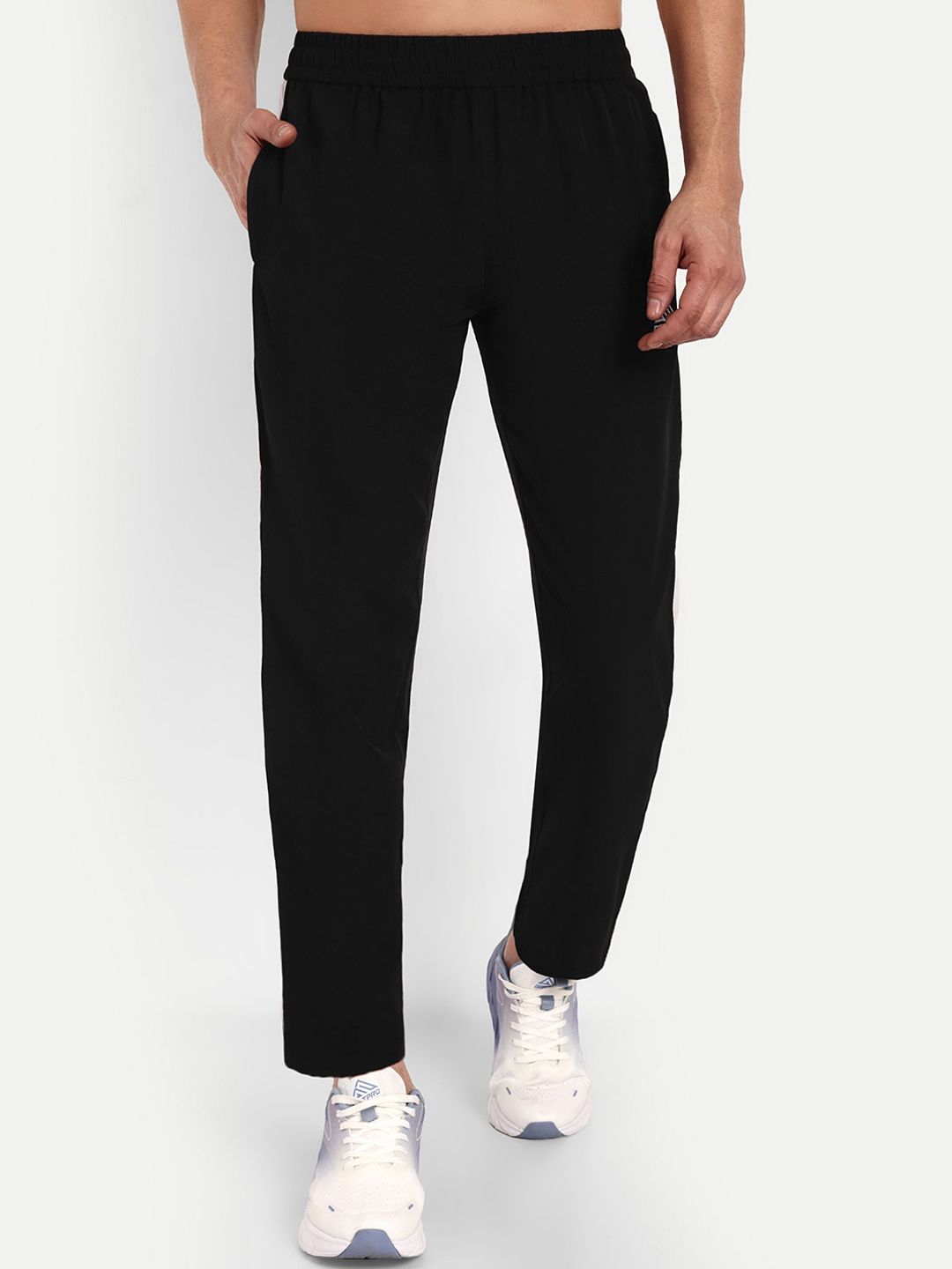GRITPRO Men Side Stripes Mid-Rise Track Pants-image-45