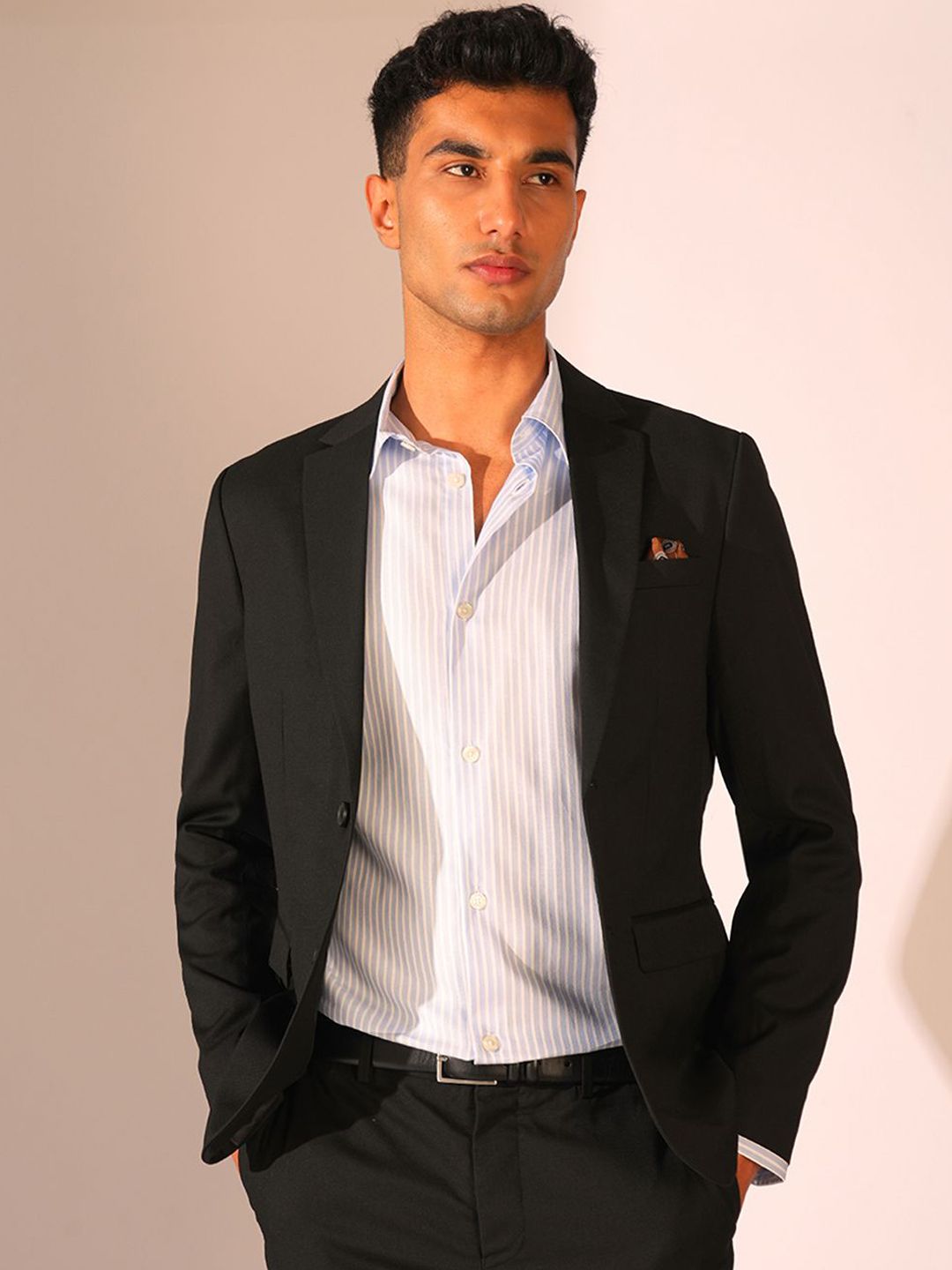 SELECTED Slim-Fit Notched Lapel Collar Single Breasted Blazer-picture-30