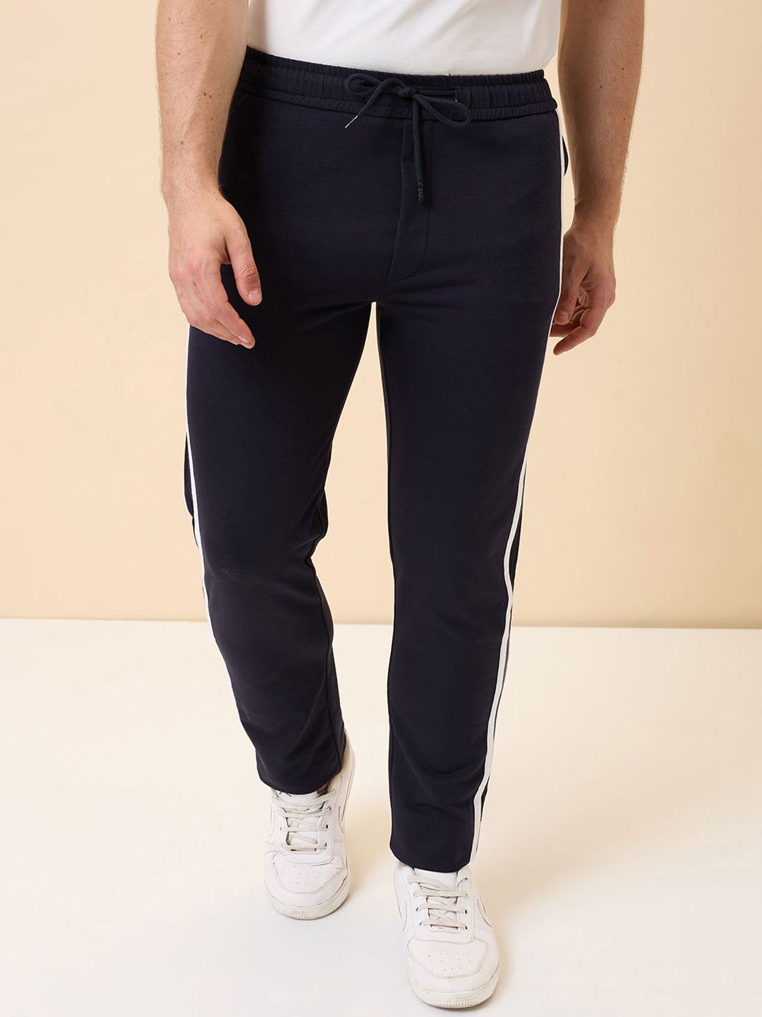 Status Quo Men Striped Mid-Rise Track Pants-picture-29